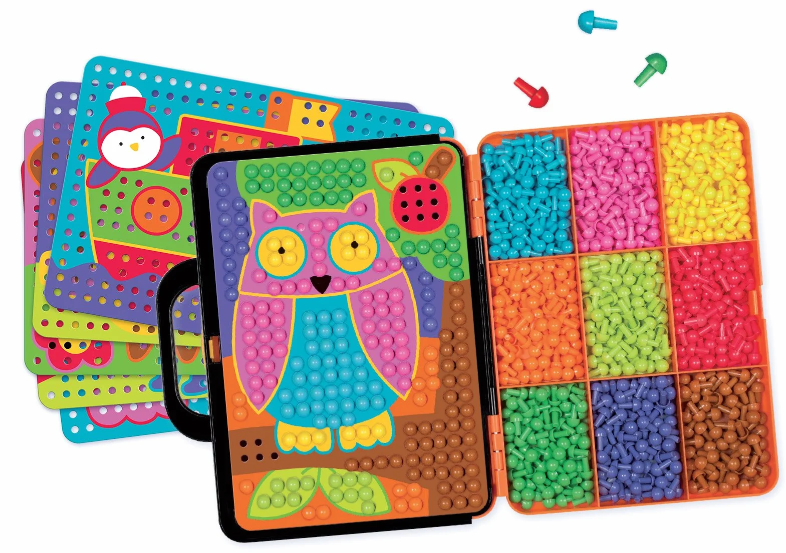 Nathan Clic Educ Mosaïques Jeu de société d'apprentissage Reconnaissance des Couleurs - 675 pions - Développe Motricité Fine Créativité Enfant 4 Ans