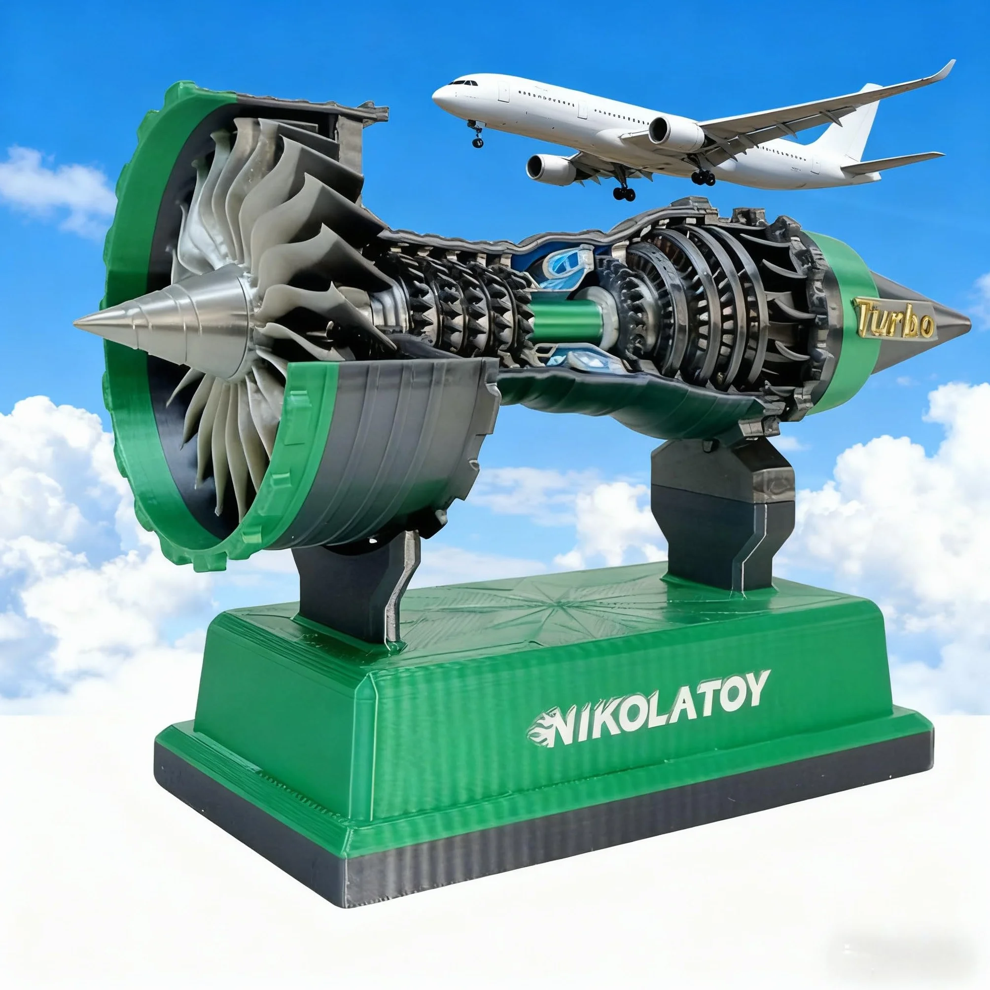 TR900 Super Turbofan Engine Model Kit 12 cm jouet moteur électrique avec piles AAA compatible rouge bleu vert jaune
