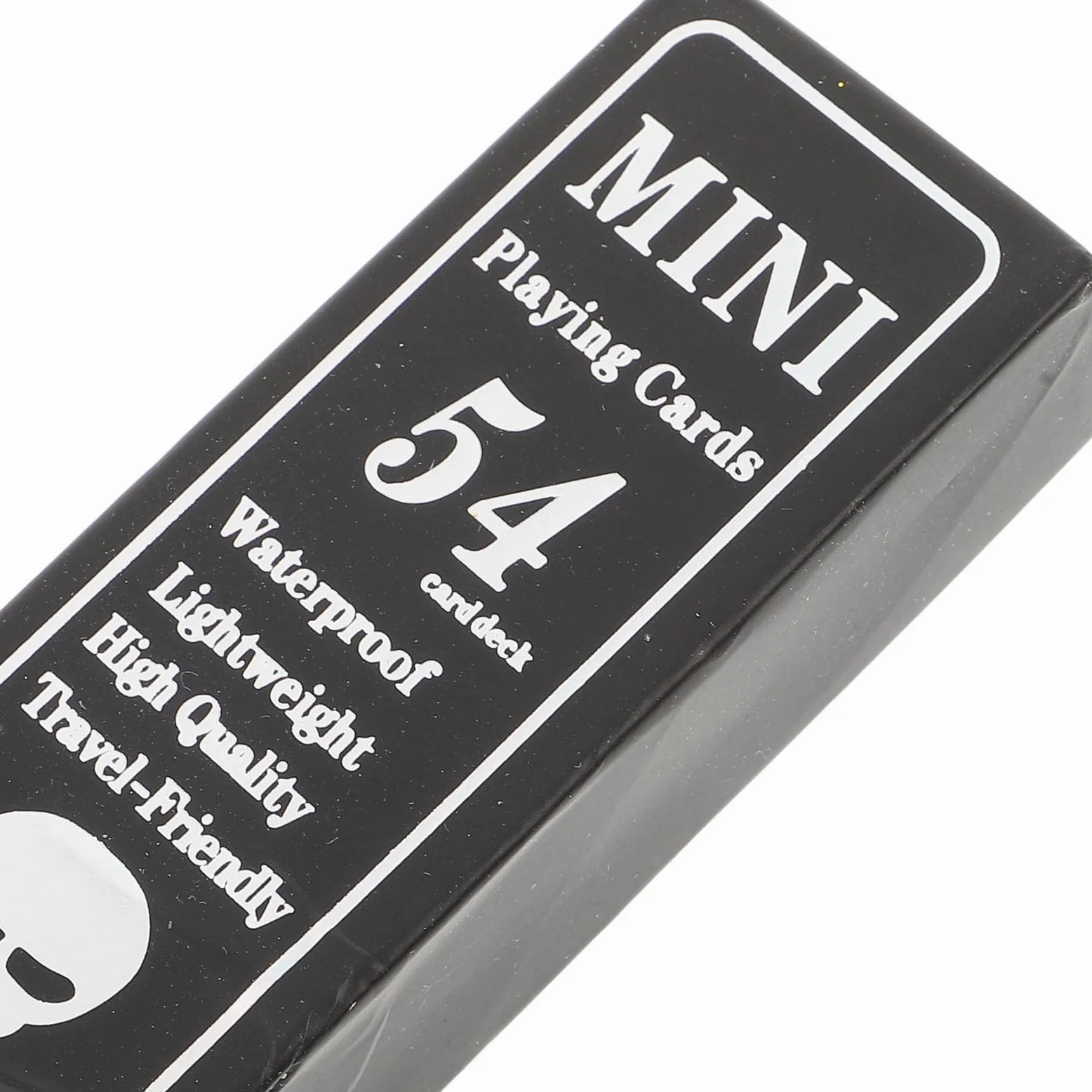 CALLARON Cartes en Exceptionnelle pour Durabilité Soirées Créatif de Poker Imperméables PVC Noir Motif Crâne en Famille et Fêtes Entre Adultes