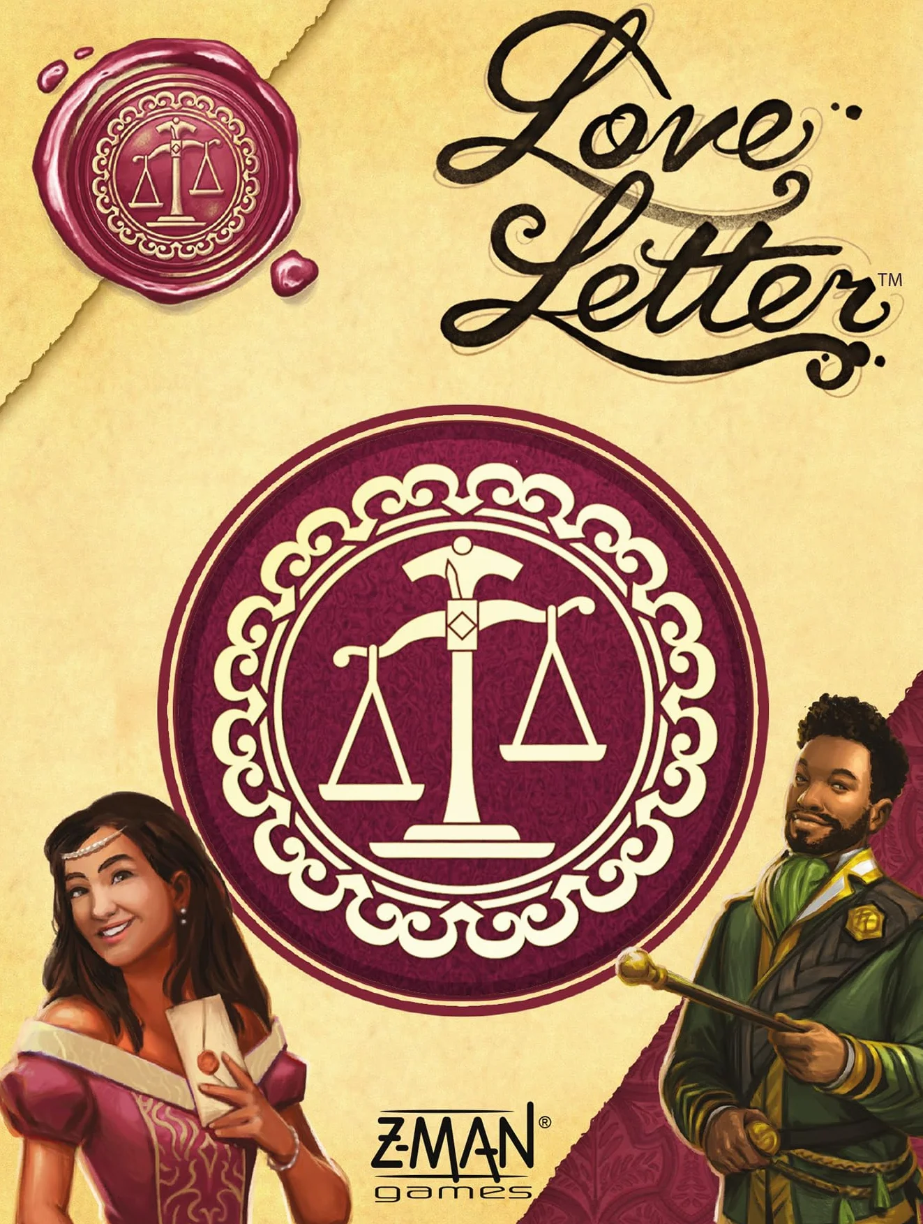Asmodee Love Letter Jeu de Cartes Stratégique 10 Ans 2-6 Joueurs 15 Min Version Française Z-Man Games