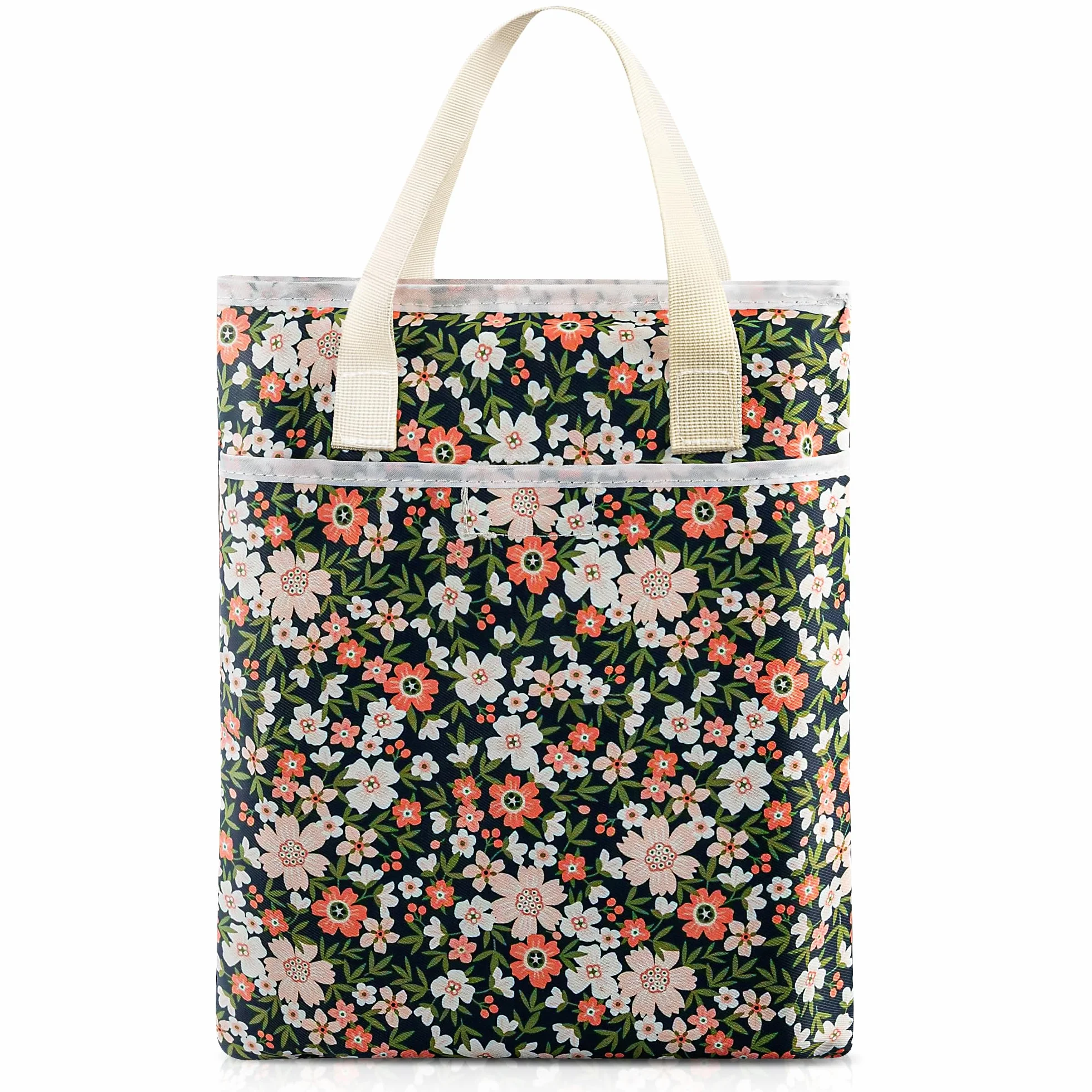 Likesing Pochette Livre Tissu Imperméable avec Fermeture Eclair 31 x 26 cm