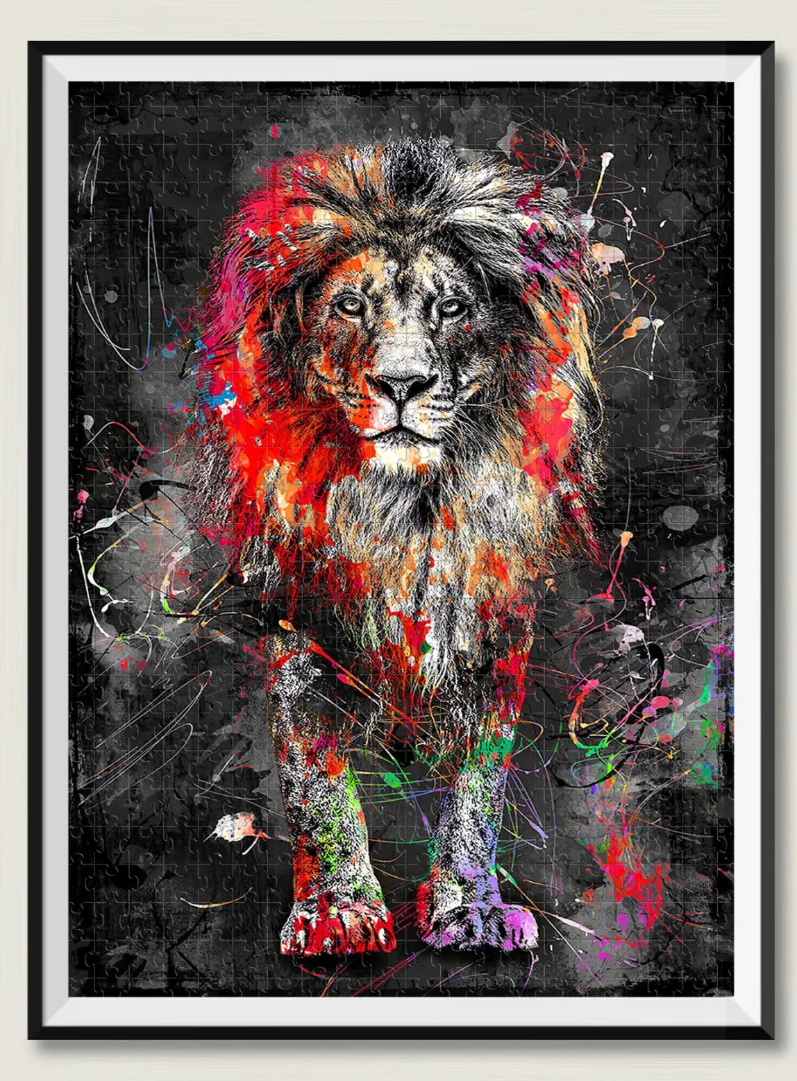 Puzzle de 3000 pièces Doodle Cadeau de Lion coloré pour Toute la Famille