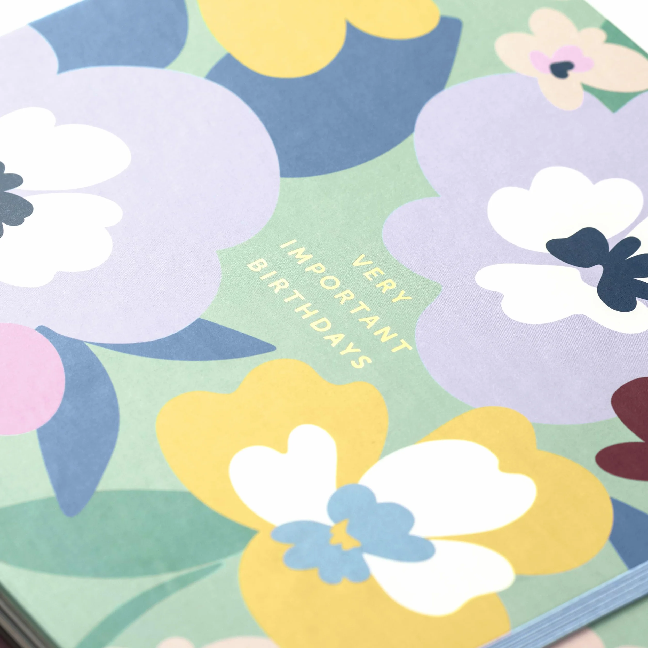 Busy B Livret de cartes d'anniversaire Florale Carnet avec rappels d'anniversaire pochettes de rangement