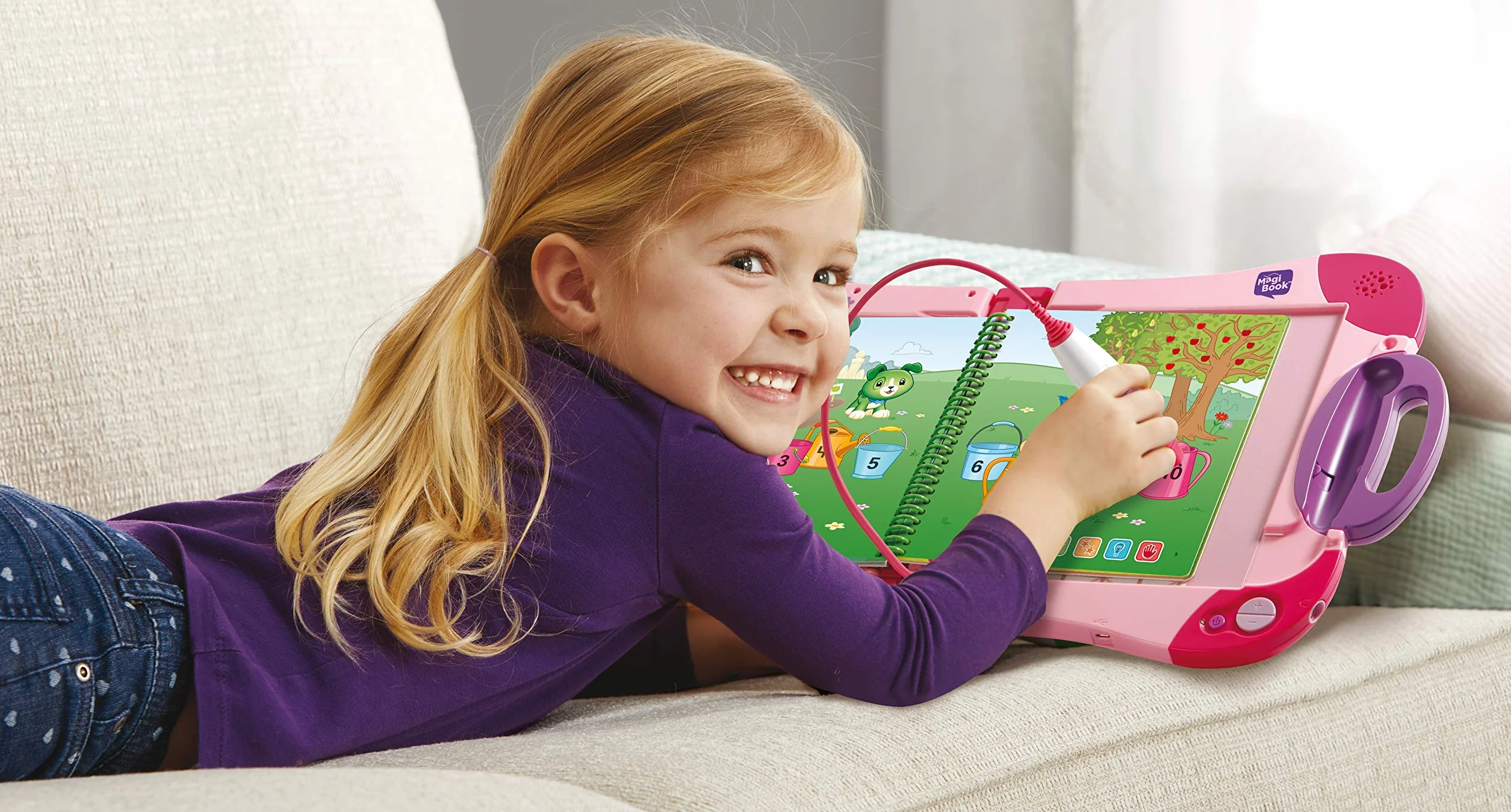 VTech MagiBook VTH80-481205 Livre Éducatif Enfant Pages Illustrées et Tactiles Niveau 3 5-7 Ans