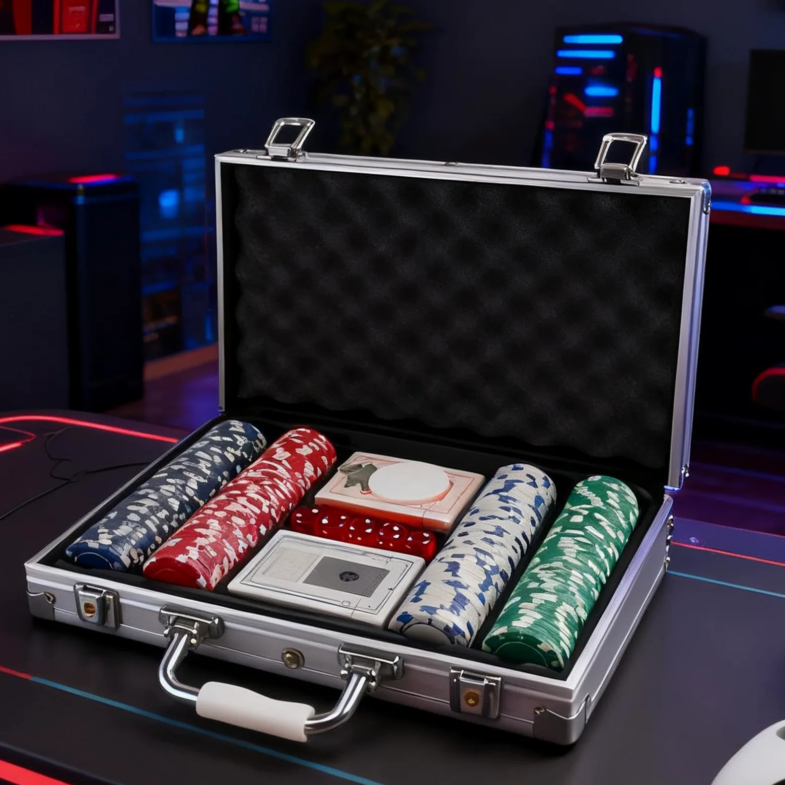 Kit Poker sans Faciale Soirées Joueurs Passionnés x | Jetons De De Société Pour Amateurs Collectionneurs Organisateurs Maison Soirée Familiale Femmes Hommes Adultes Réunions