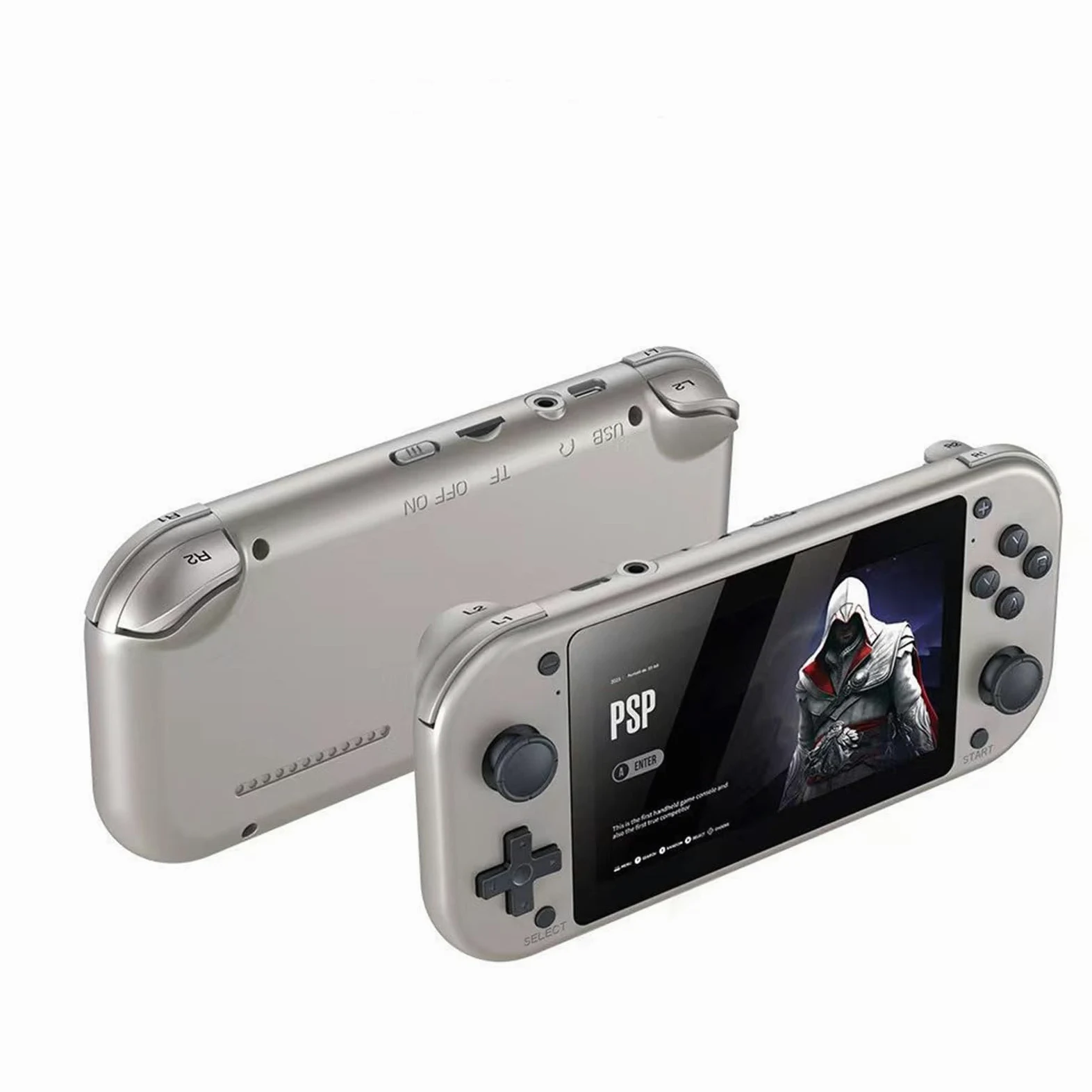 M17 Console de jeu portable rétro 4,3" 480 x 272 avec écran LCD 64 Go/128 Go Emuelec (20 000 + 30 000 jeux) (64 Go, 20 000 + jeux)