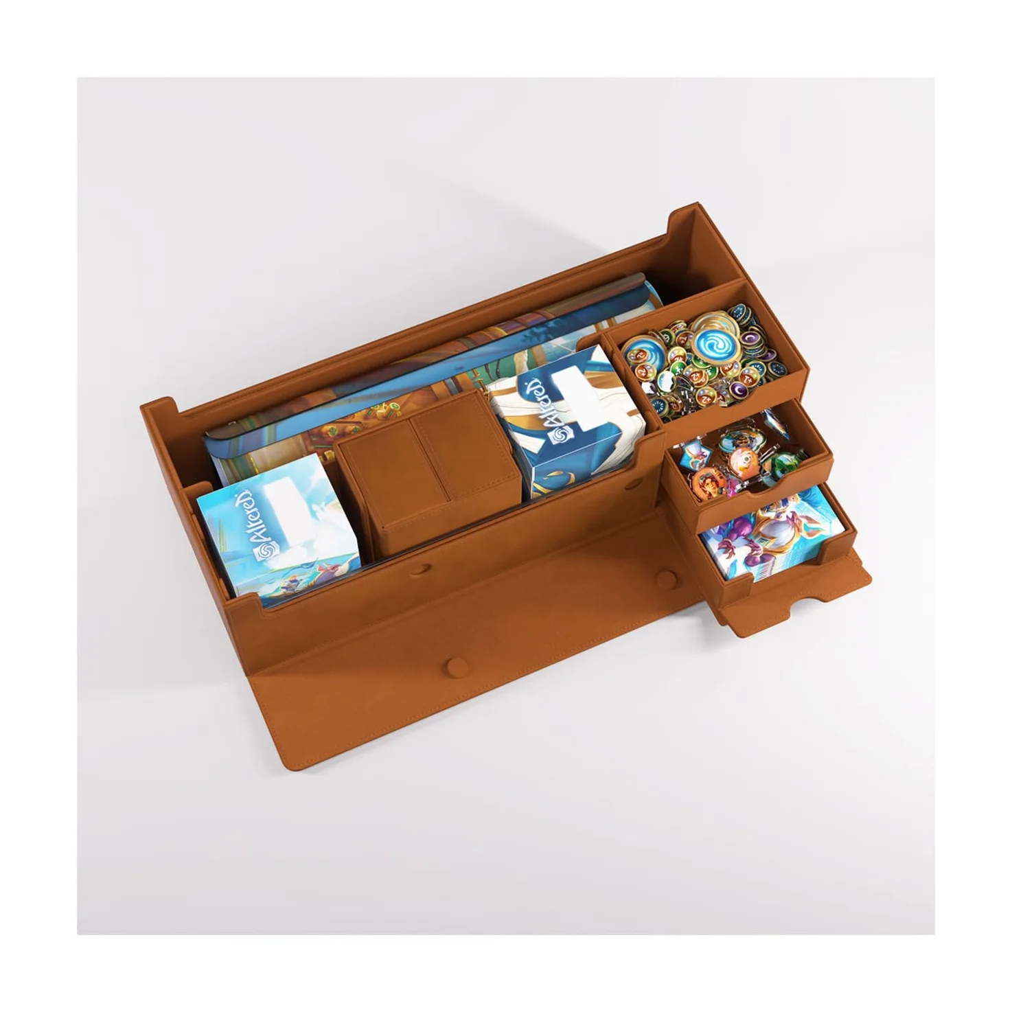 Gamegenic Card's Lair Pro 1000+ Édition modifiée – Rangement multifonctionnel sous licence officielle pour JCC, peut contenir plus de 1000 cartes à double manches, tapis de jeu, accessoires, système