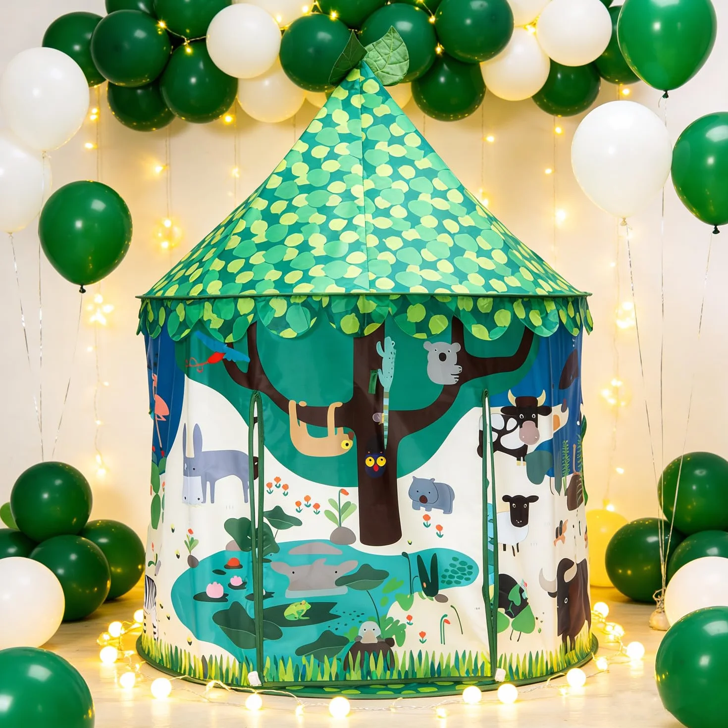 Tente de Jeu Tipi pour Enfants, Tente Pop-up Intérieur Extérieur, Maison de Jeu Yourte