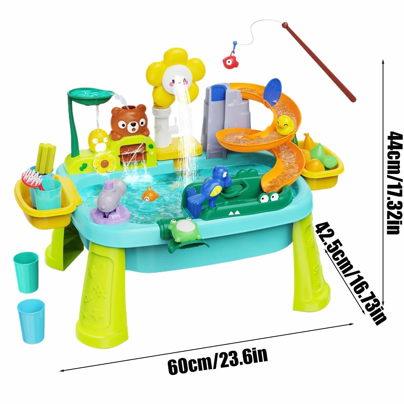 Table de jeux sensorielle pour tout-petits - Jeu d'extérieur avec aimants | Centre d'activités interactif anti-éclaboussures