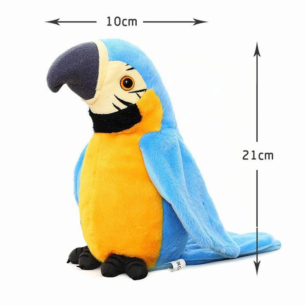 Jouet Perroquet en Peluche Imite le Son Animaux Répétez ce que vous dites Ailes électronique Oiseau Interactif Cadeau Noël Anniversaire