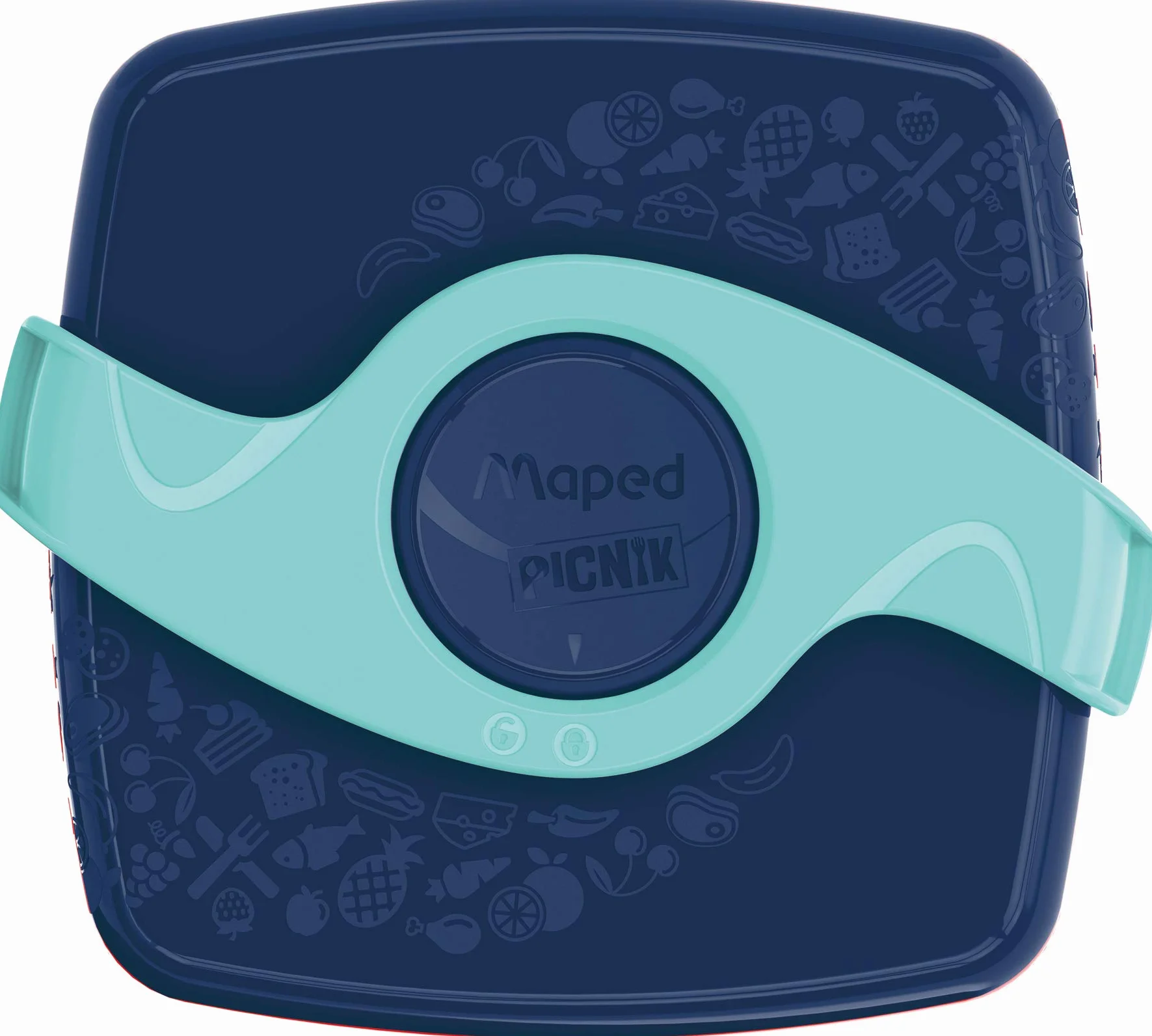 Maped Picnik Origins Boîte à Déjeuner Enfants 2 Compartiments Amovible Plastique Sans BPA 1,4L Bleu Vert