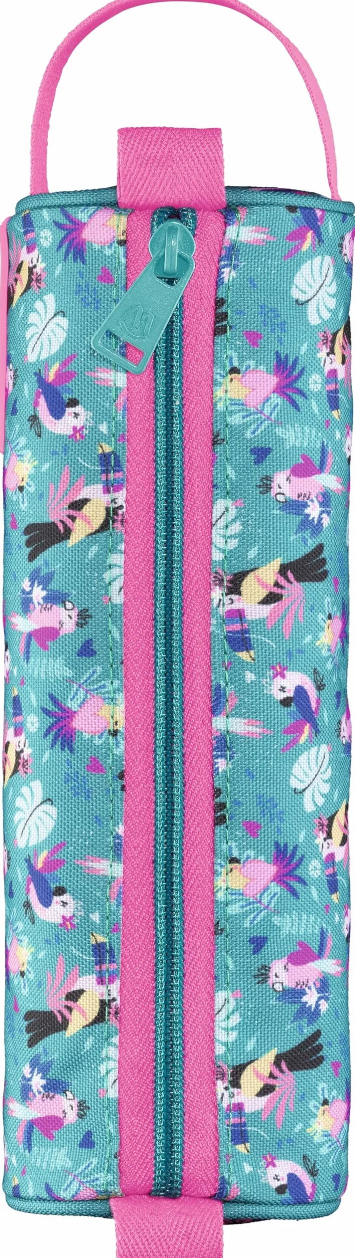 Maped Trousse Scolaire Tropical Tissu Zip Haute Résistance Ronde 22,5 x 7,5cm