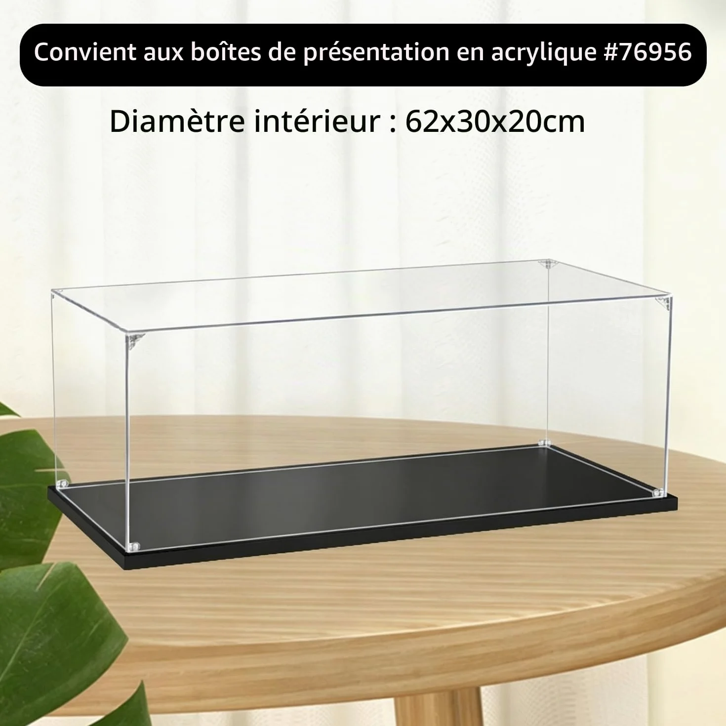 Vitrine Compatible avec #76956,boîte de présentation en Acrylique Anti-poussière pour #76956 (modèle #76956 Non Inclus)(Black Base)