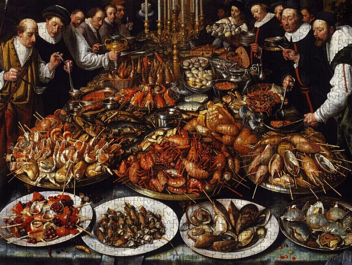 Nourriture Puzzle 3000 pièces Adultes, Puzzle Bois 122x81cm, Adultes Jeu éducatif Défi énigme avec Une Boîte d'emballage Exquise, Jeu Relaxant Détente Collection, Cadeau Fille, (RéTro) G-7100