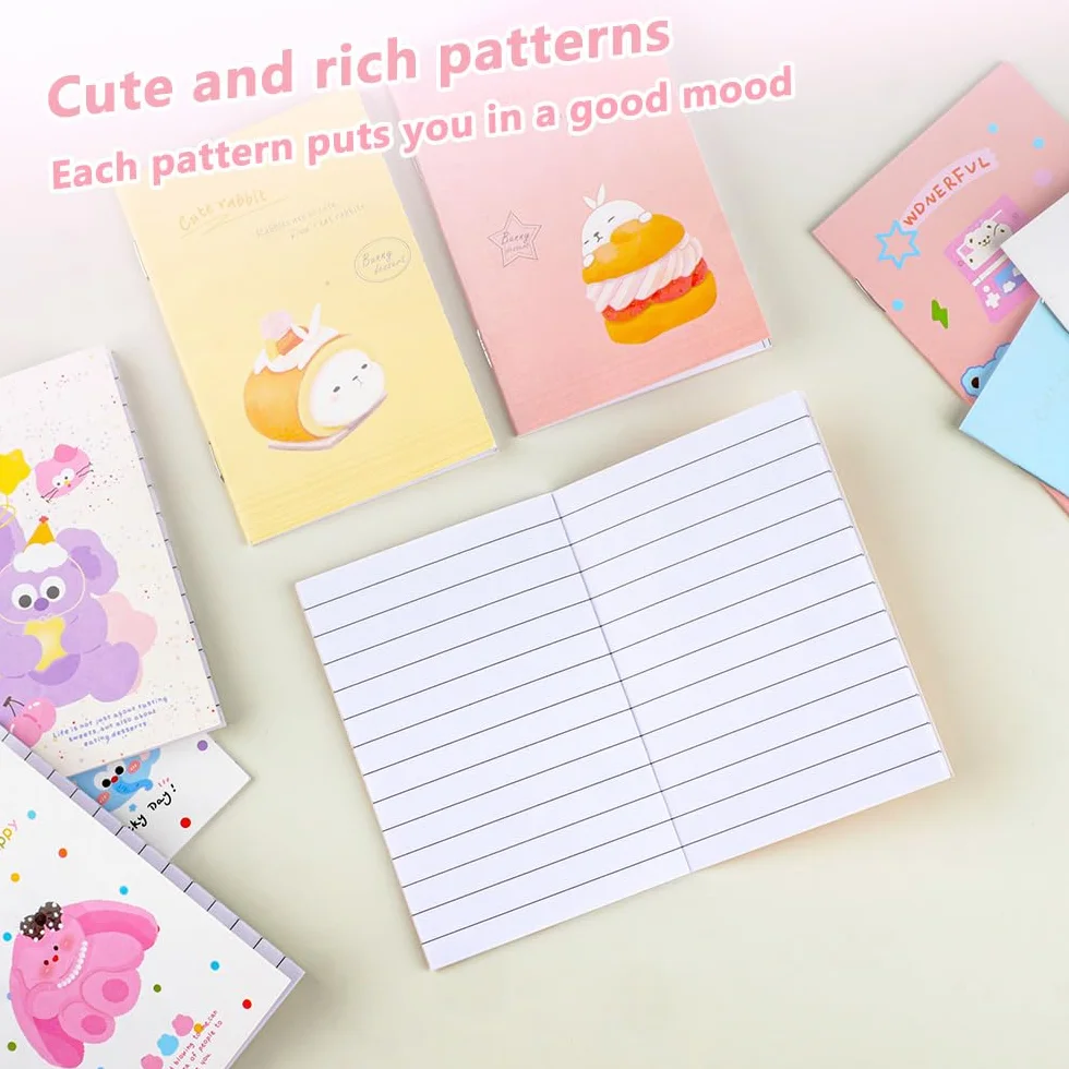 Petit Carnet de Notes de Poche 16 Pièces Couverture Souple Lapin