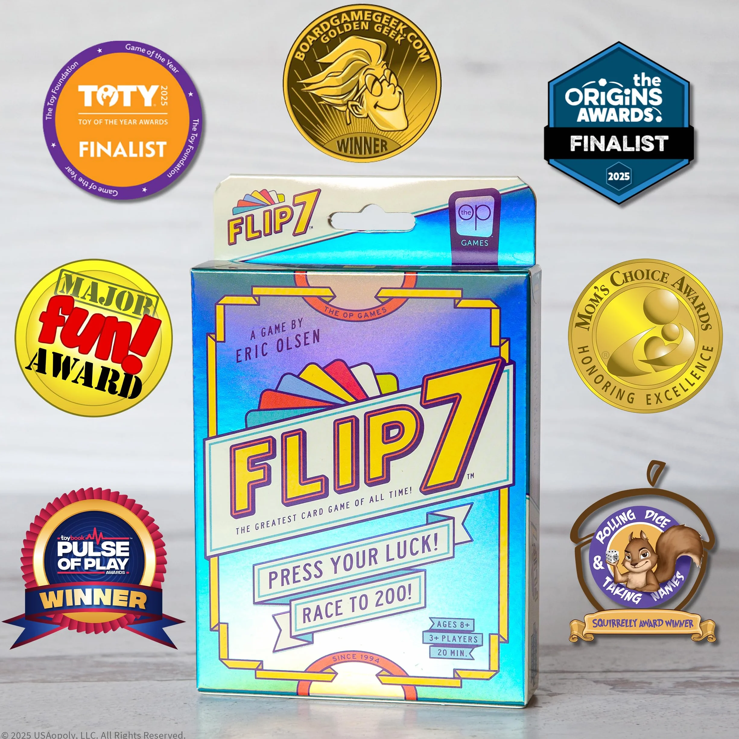 Flip 7™ Jeu de Cartes Familial Chance et Stratégie 94 Cartes Édition Compacte