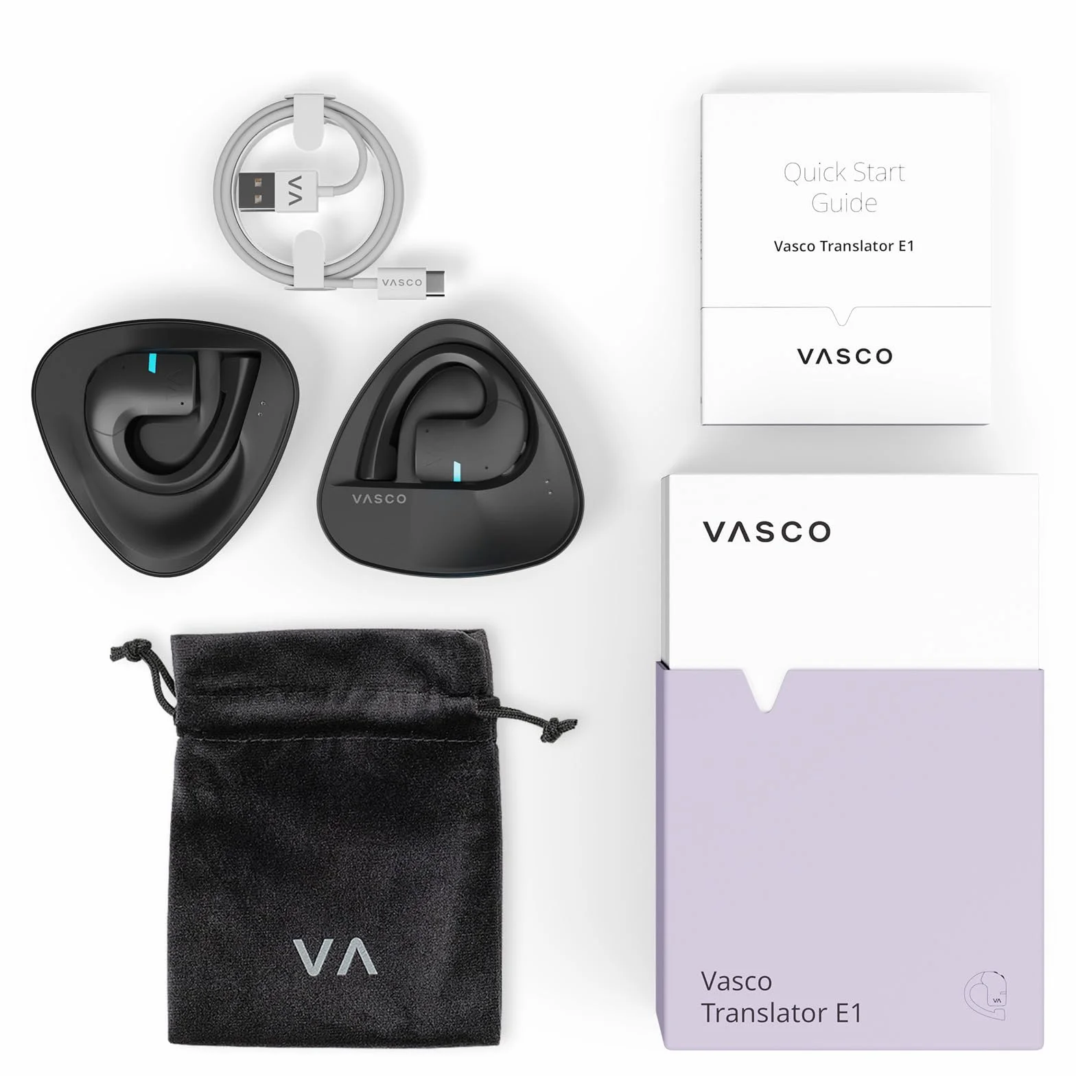 Vasco Translator E1 écouteur traducteur instantané 50 langues