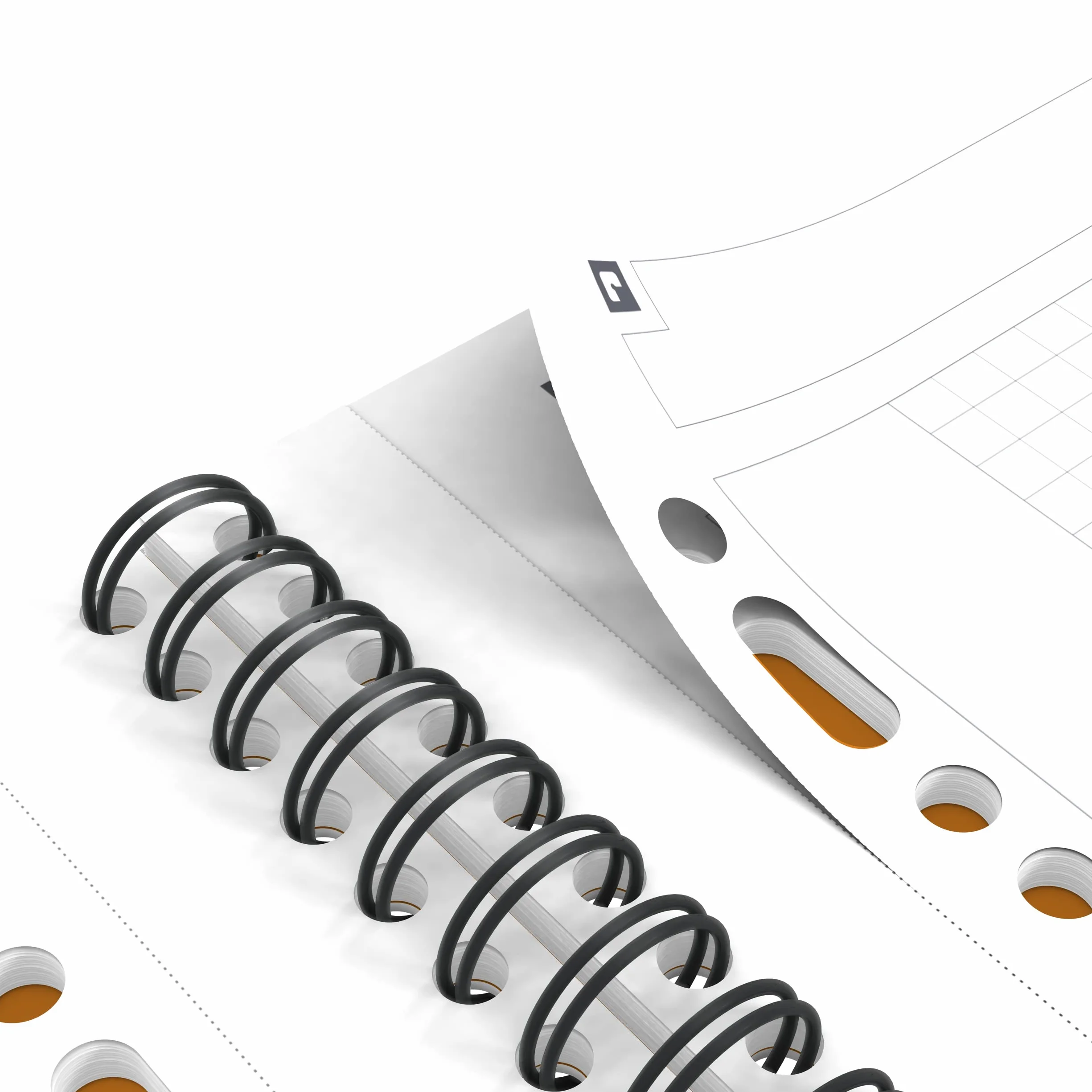 OXFORD Cahiers NOTEBOOK spirale A5+ 160p 80g 5x5 Couverture Rigide Gris