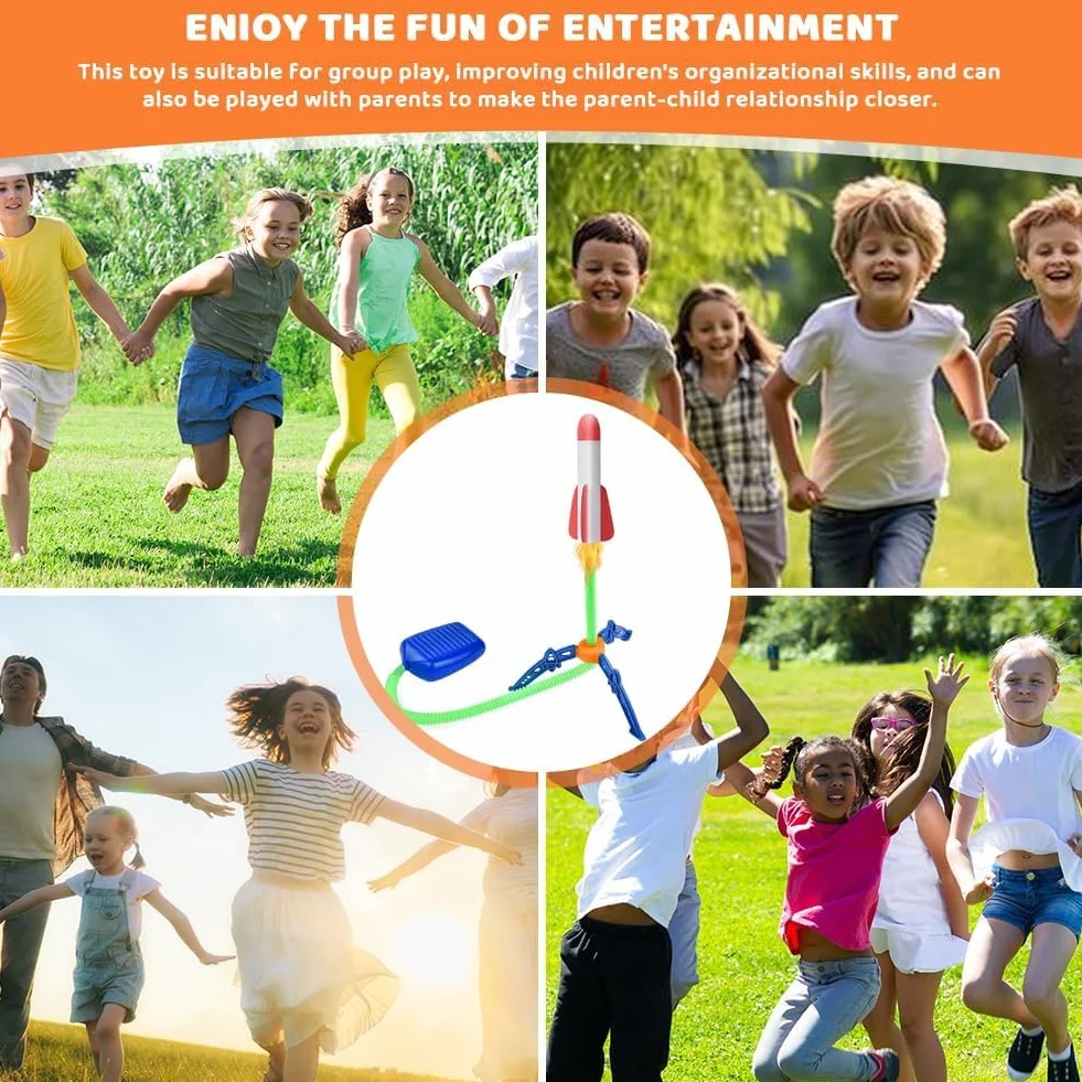 Lanceur de fusée en mousse pour enfants 3-12 ans jouet d'extérieur