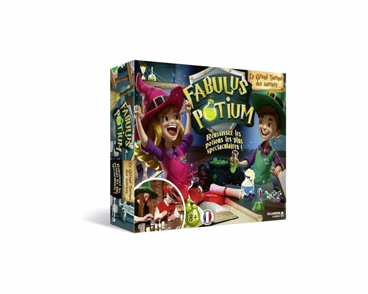 Fabulus Dujardin Potium - Jeu de société Enfant - Kit Scientifique - École de Magie - Crée tes Potions - 1 Joueur - Dès 8 Ans