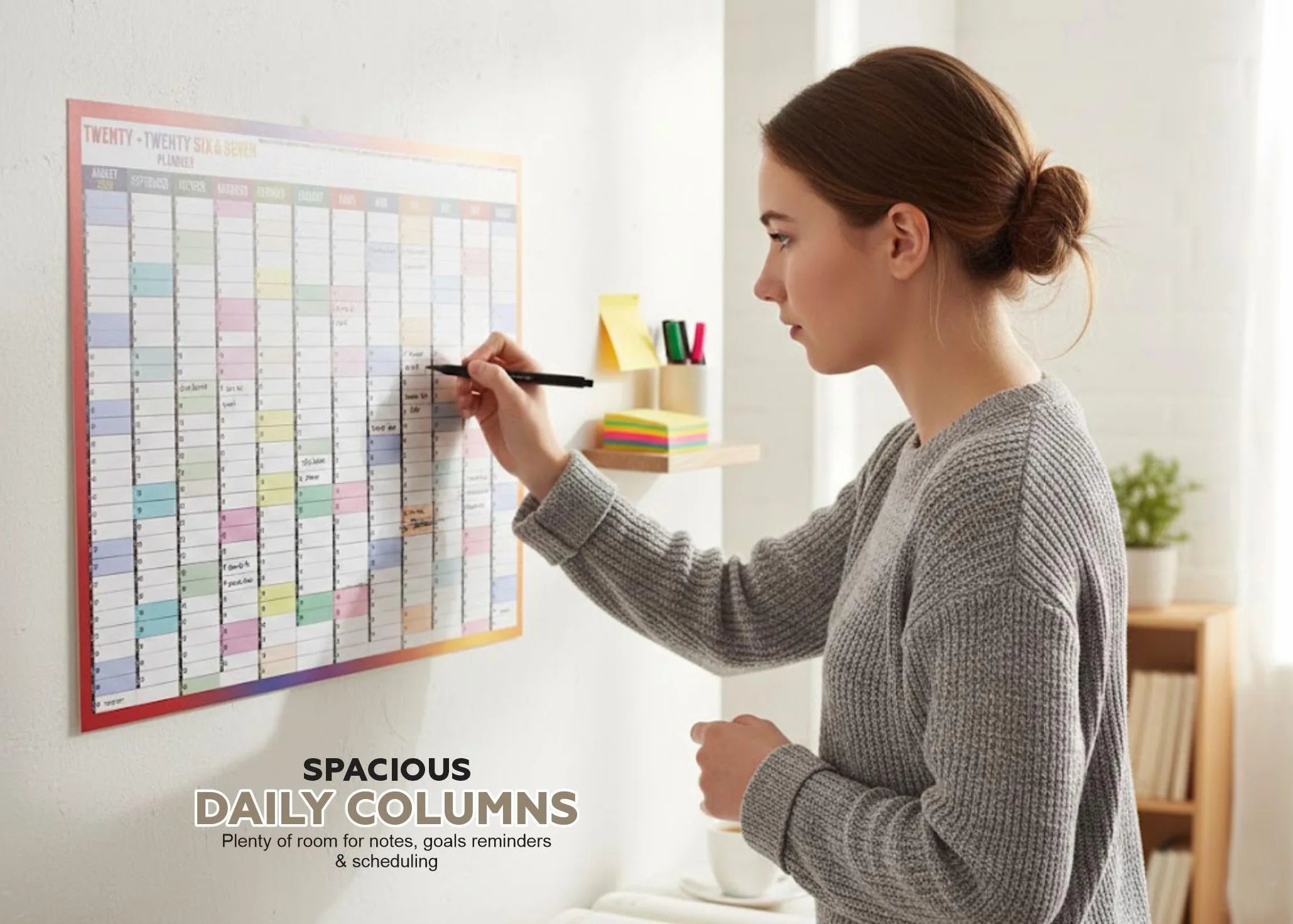 Planificateur mural A1 2025-2026 Calendrier scolaire annuel 59,4 x 84,1 cm