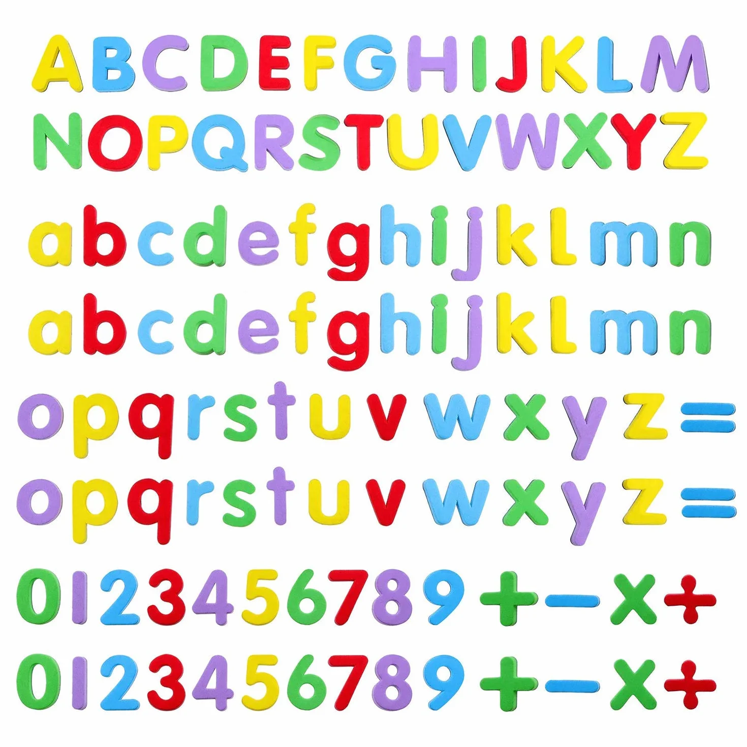 Lettres et Chiffres Magnétiques 108 Pièces pour Enfants, Alphabet Majuscules et Minuscules, Jouet Éducatif en EVA