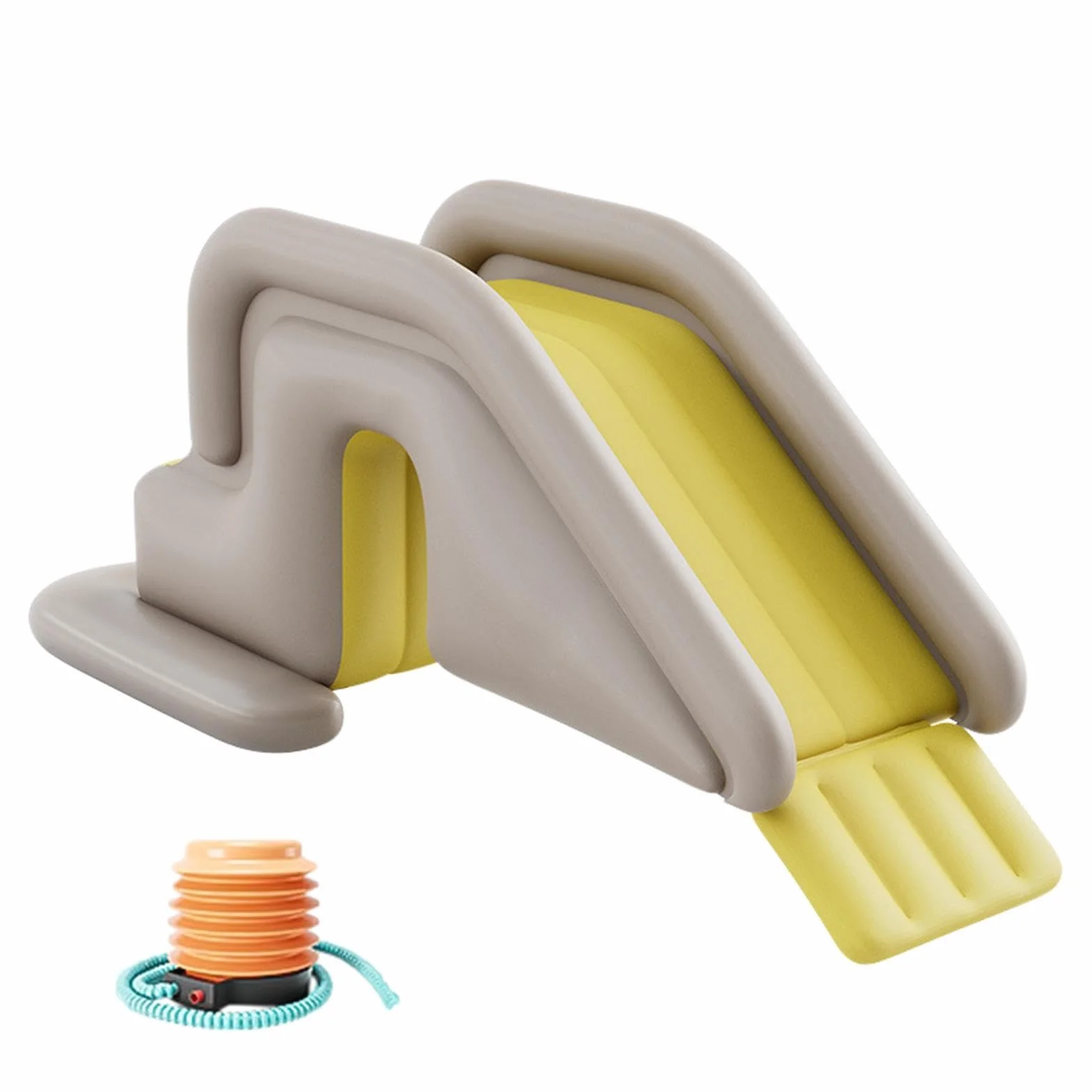Toboggan Gonflable pour Piscine pour, Toboggan Aquatique avec Pompe À Pied Gonflable, Base Remplissable d'eau, pour Piscines Hors Sol Et Enterrées, 200 X 80 X 85 Cm