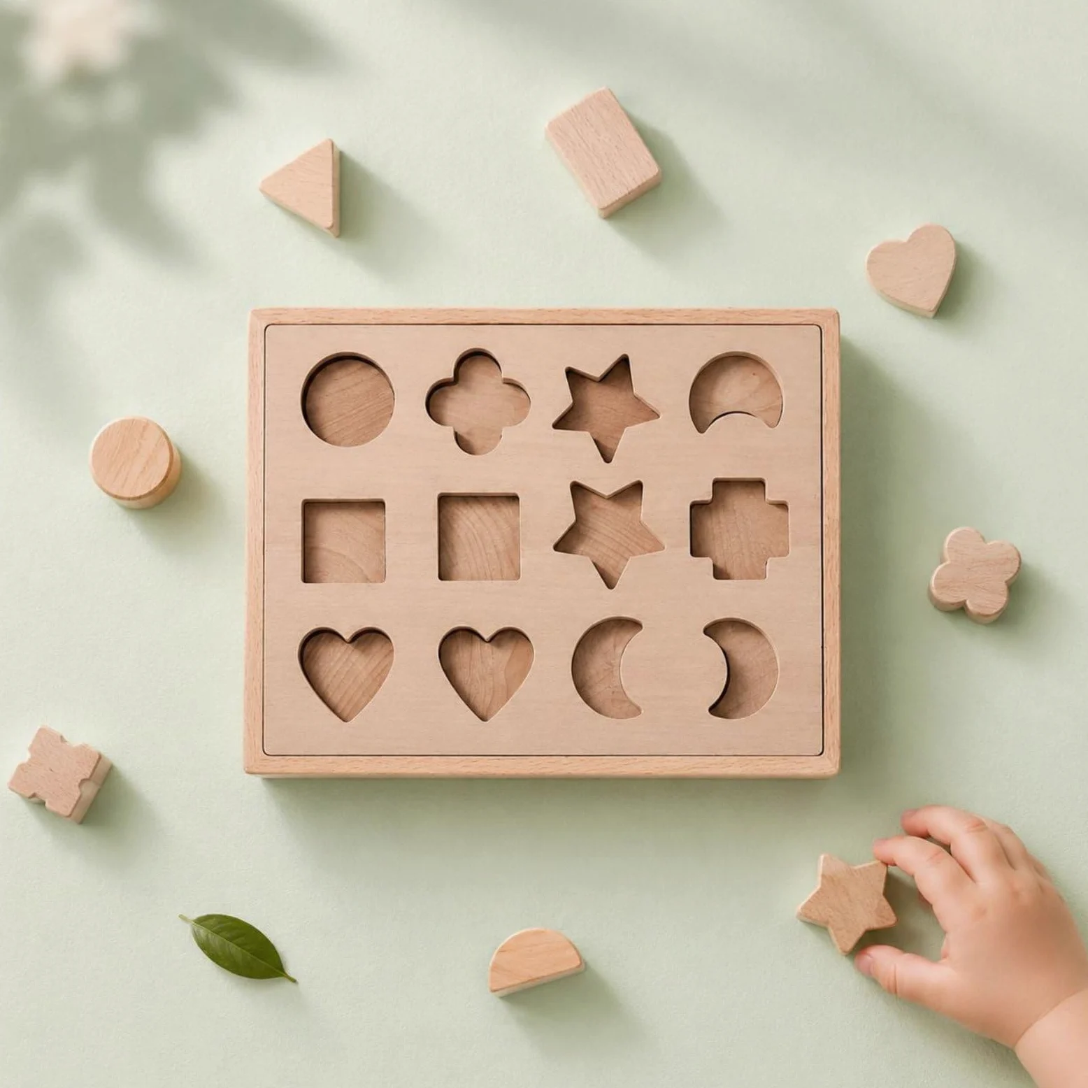 Jeu d'apprentissage des Formes en Bois Planche d'Activité Puzzle Éducatif Tri Couleurs et Formes Développe la Motricité Fine et la Curiosité Convient, Bois Naturel