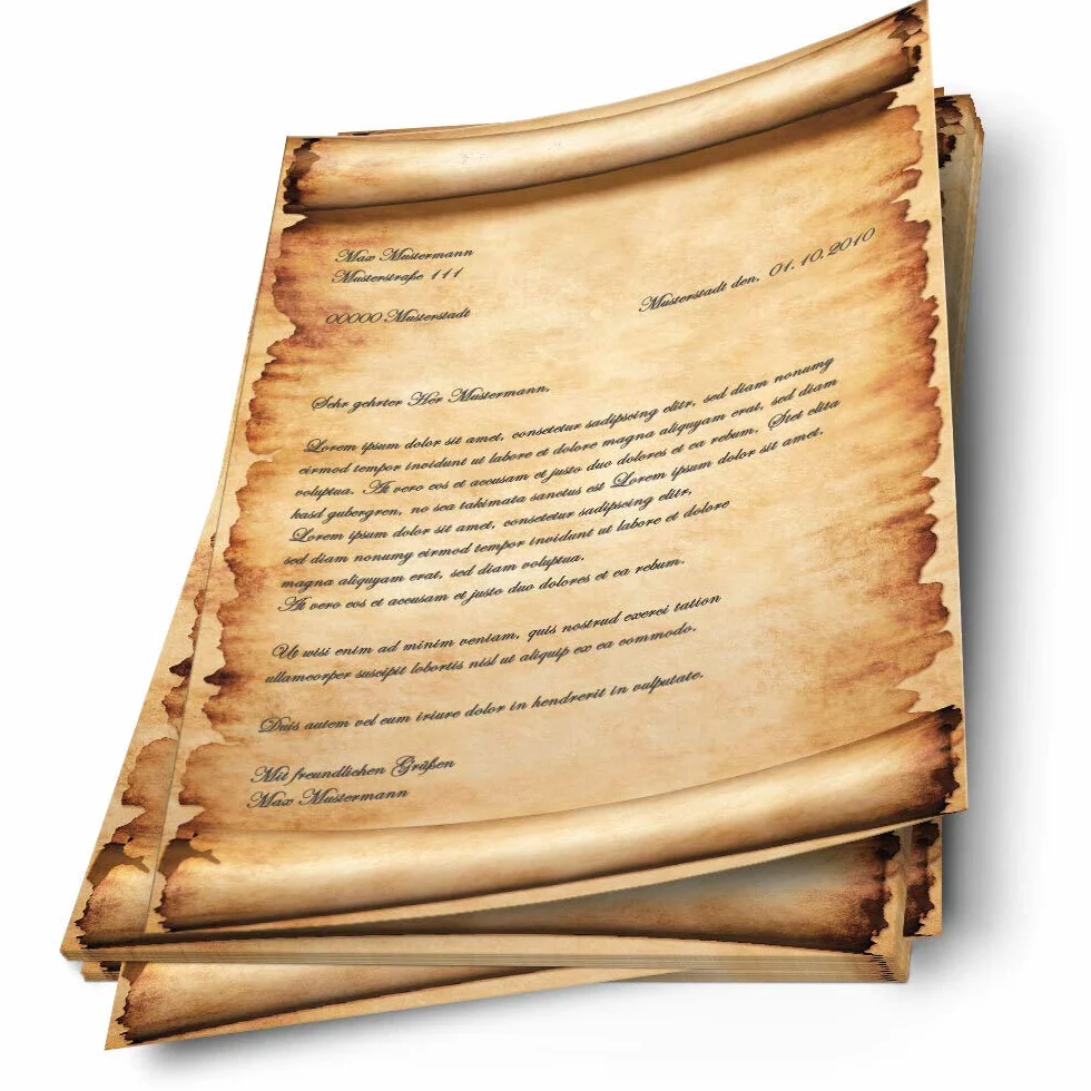 Papier à motif Antique & Histoire PARCHEMIN DIN A4 20 feuilles Paper-Media