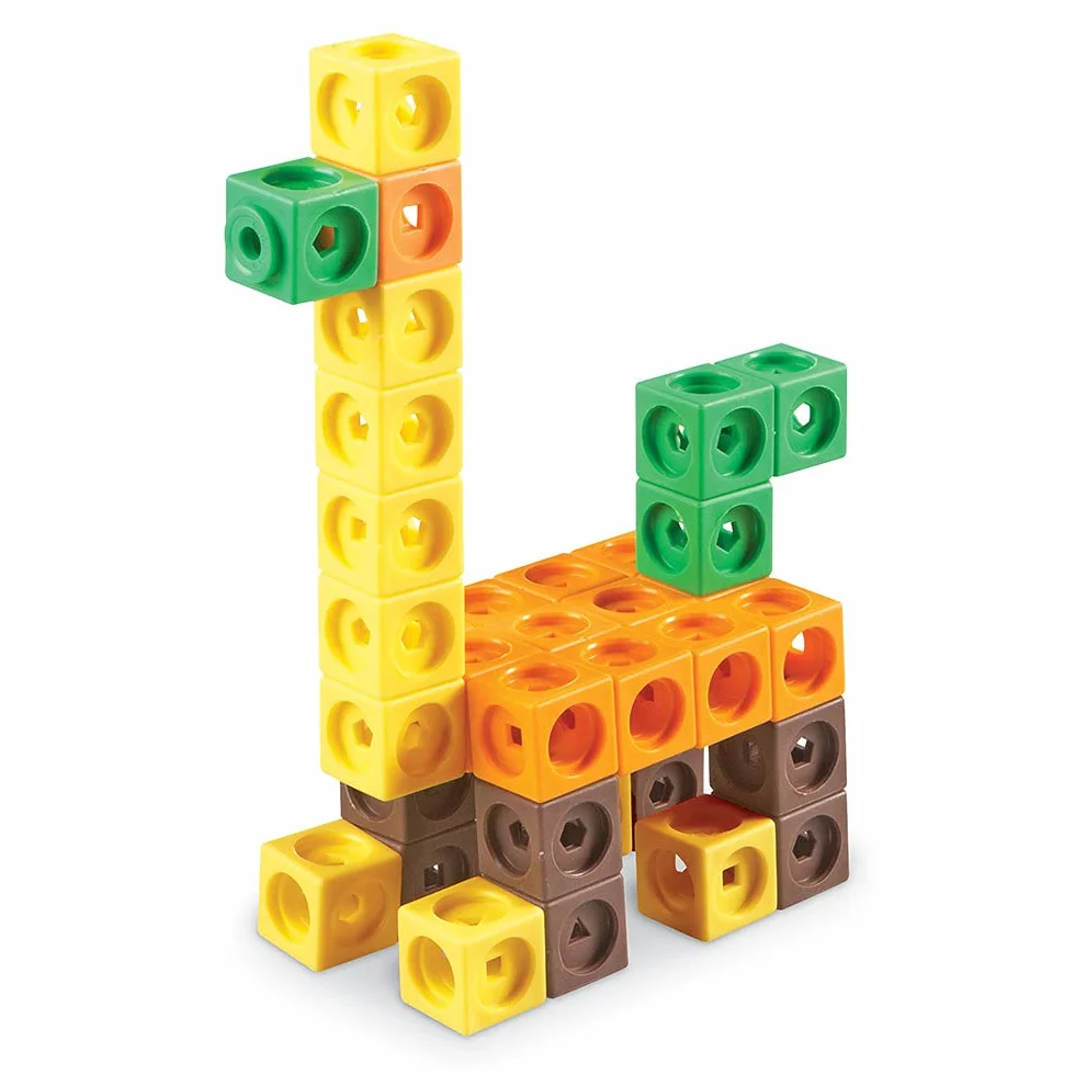 Learning Resources MATHLINK® CUBES-100, Cubes emboîtables pour activités mathématiques, Jeu éducatif STEM, comptage, dès 5 Ans