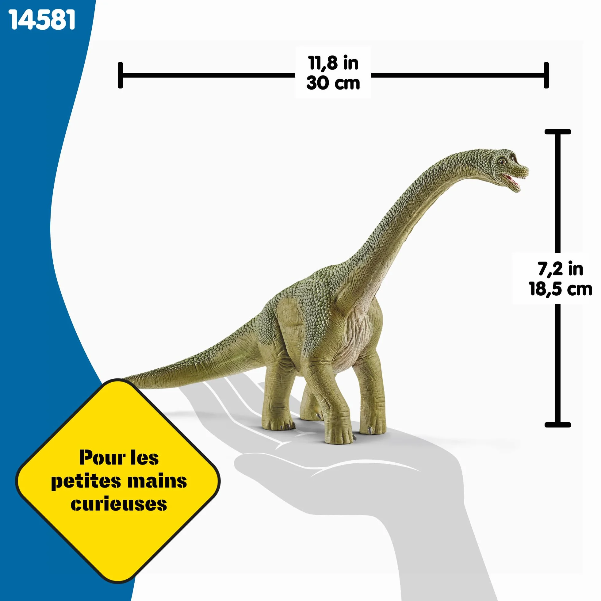 Schleich Dinosaurs Brachiosaure 14581 Jouet Dinosaure Fidèle aux Détails 30 x 12 x 19 cm