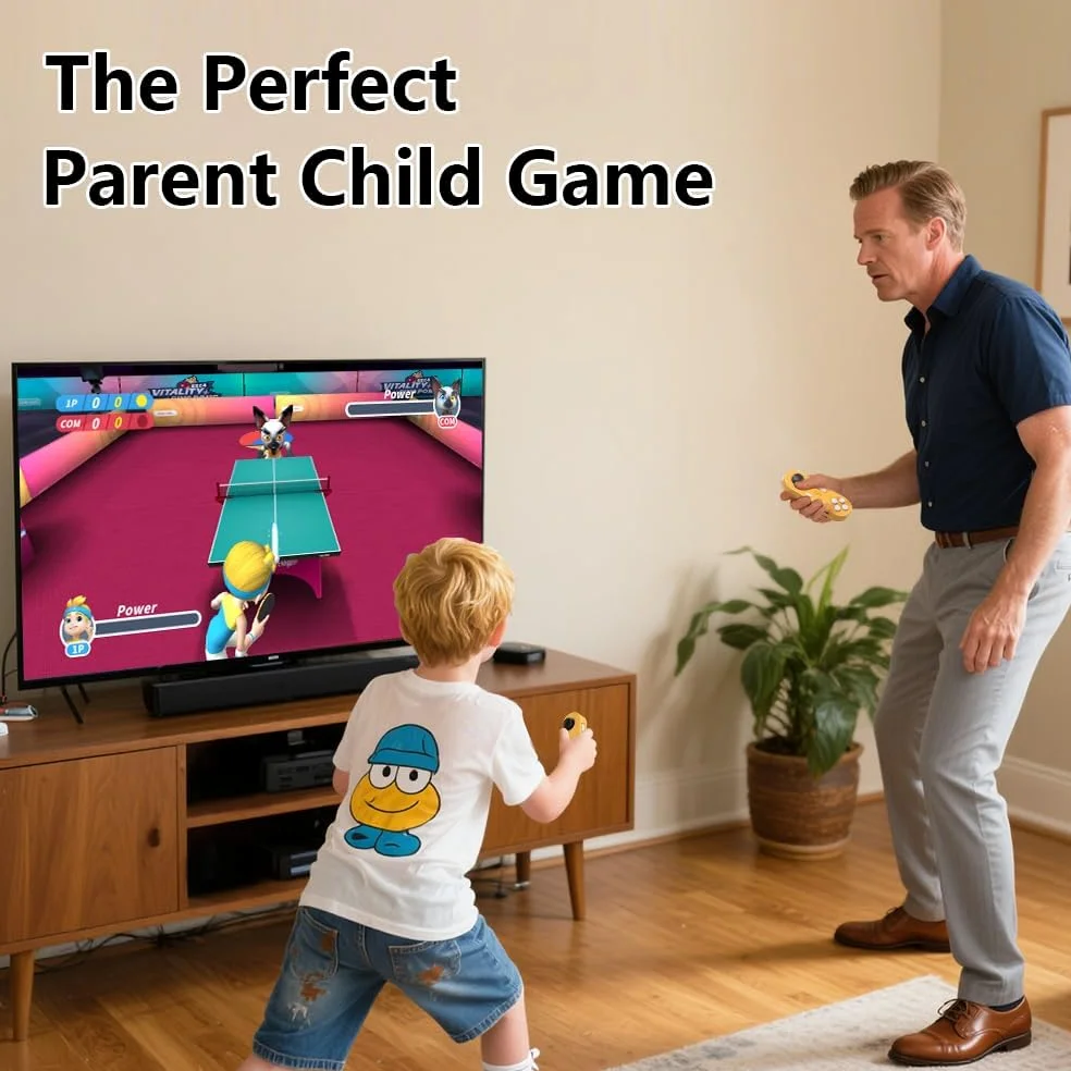 Console de jeu TV Consola de Videojuegos 4 Go de RAM + 64 Go de ROM, machine avec manette de jeu sans fil, contrôle somatosensoriel, Plug and Play, interactif pour enfants et adultes, pour soirées de