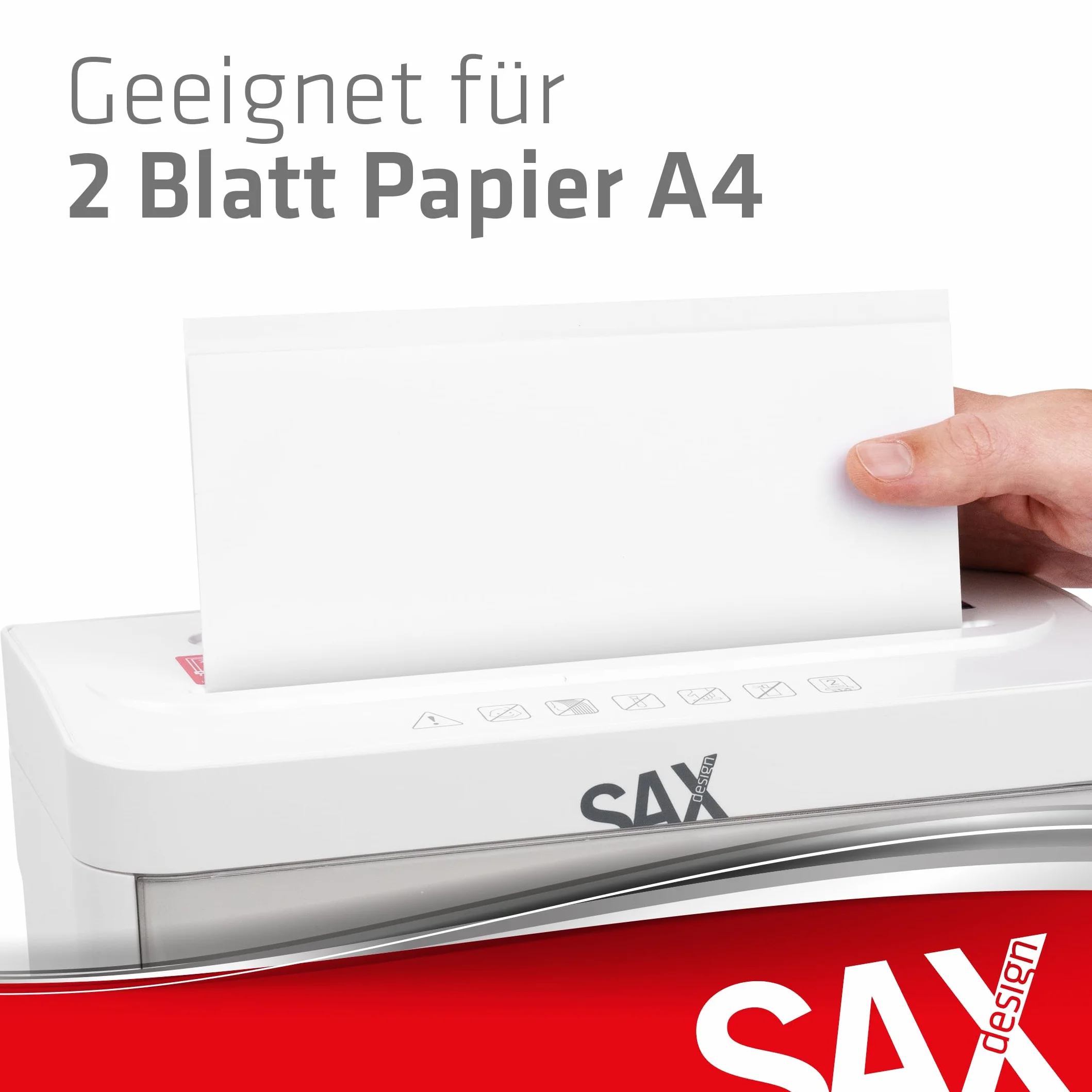 Sax Bruno Destructeur de Papier 3x18 mm 220 mm A4 3,5 L Silencieux 70 dB