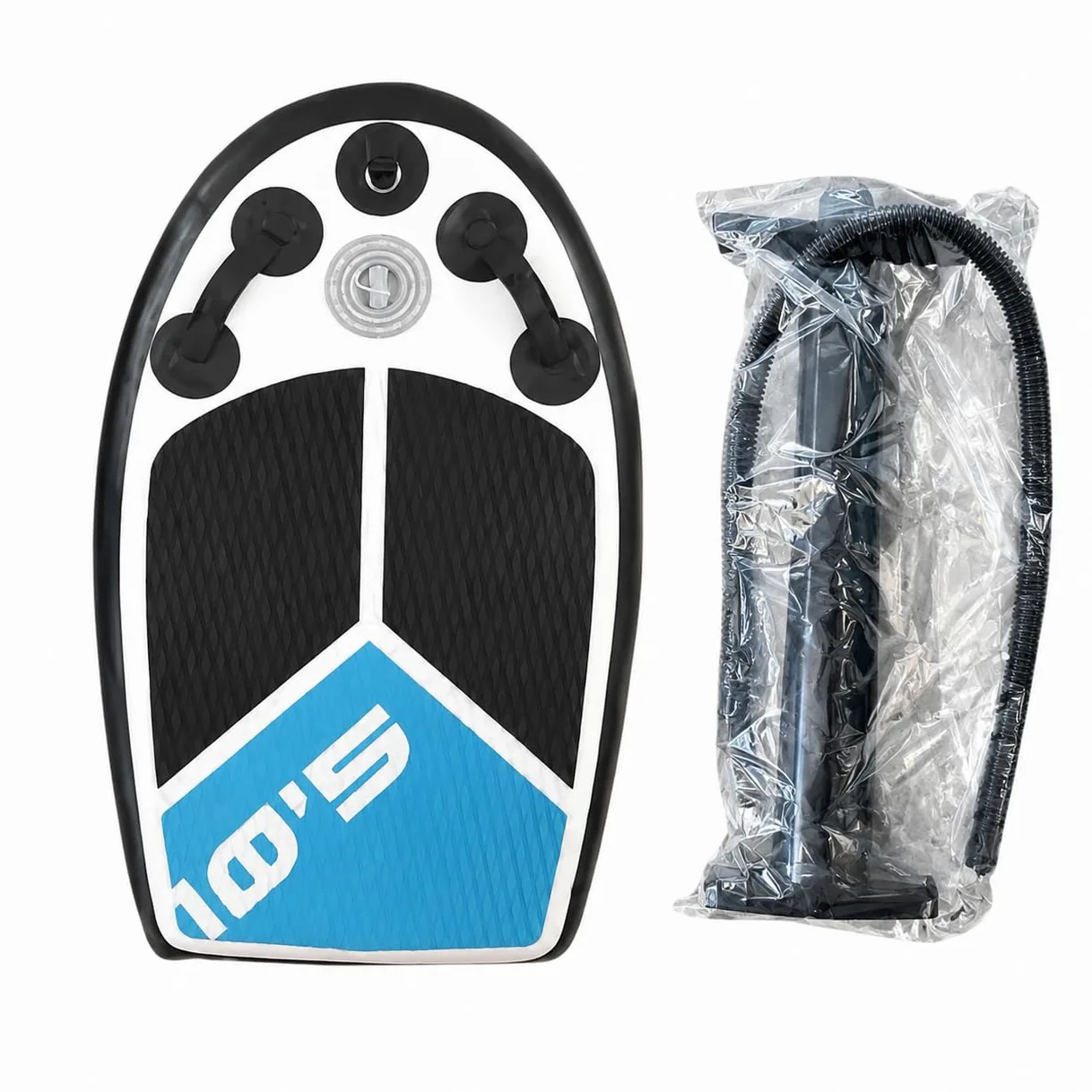 Bodyboard Gonflable 105 cm pour Enfant avec poignées, Pompe et Leash, Planche en PVC pour Plage, Piscine et Natation