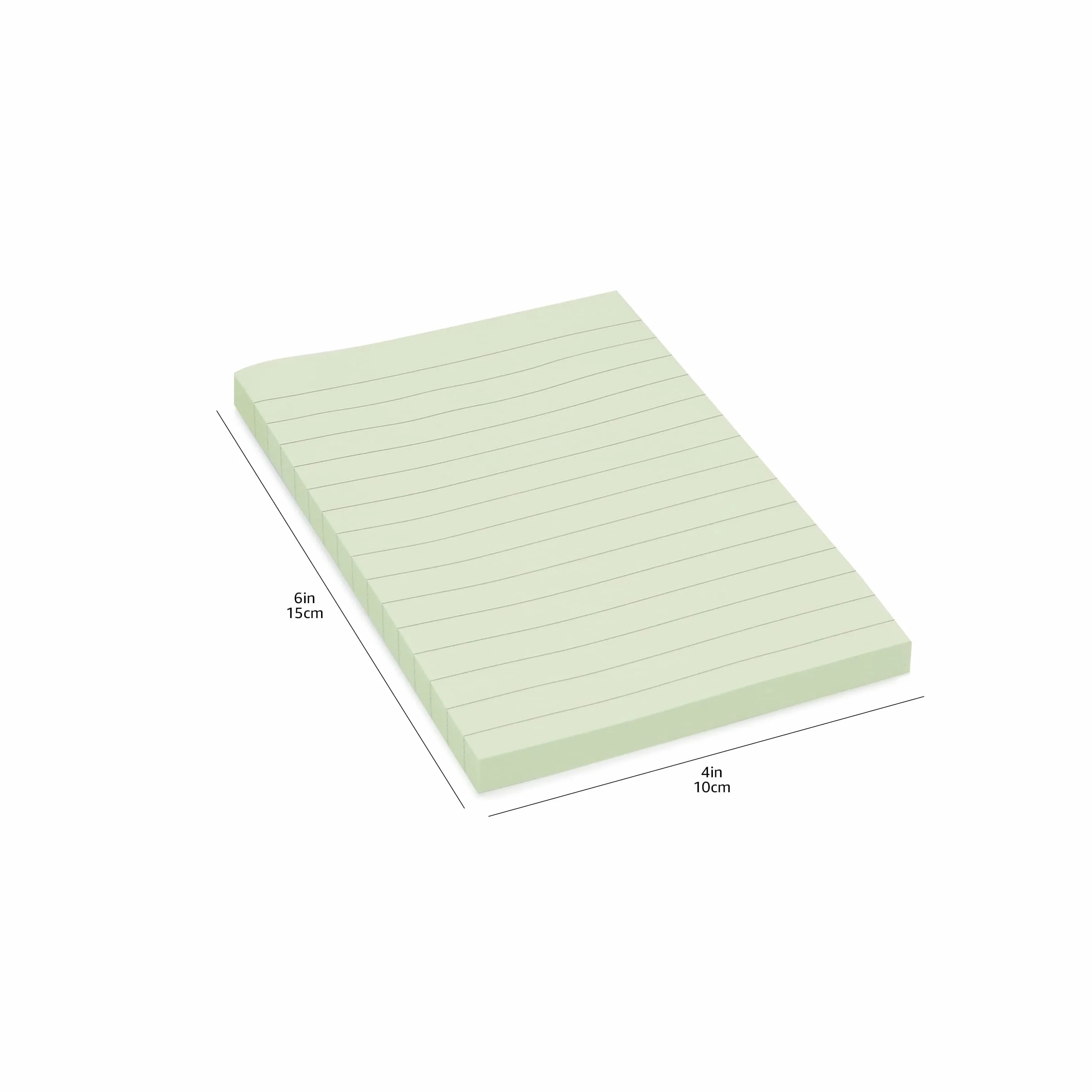 Amazon Basics Carrée blocs de feuillets autocollants lignés 102 x 152 mm Lot de 5