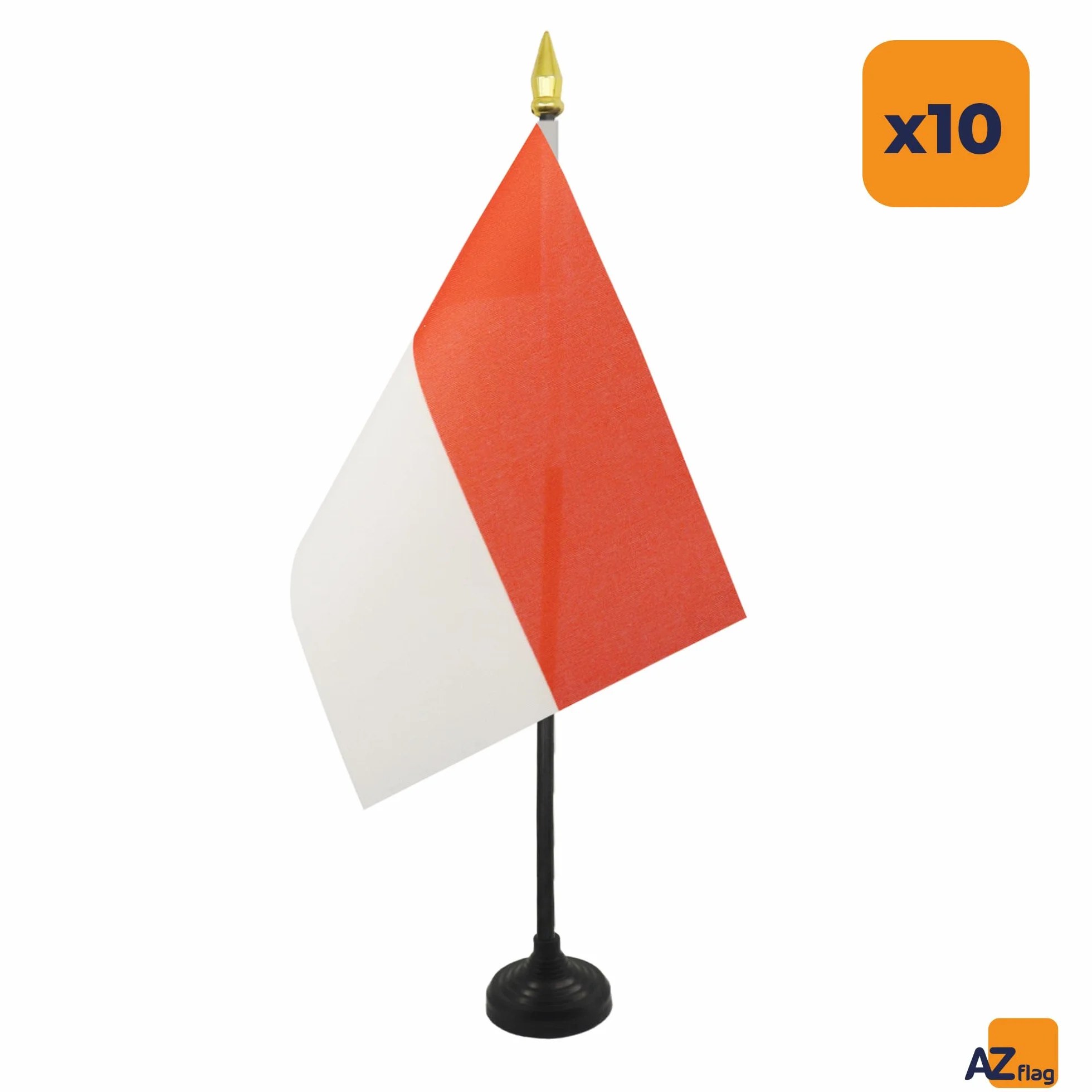AZ FLAG Lot de 10 Mini Drapeau Indonésie De Table 15x10 cm 100% Polyester