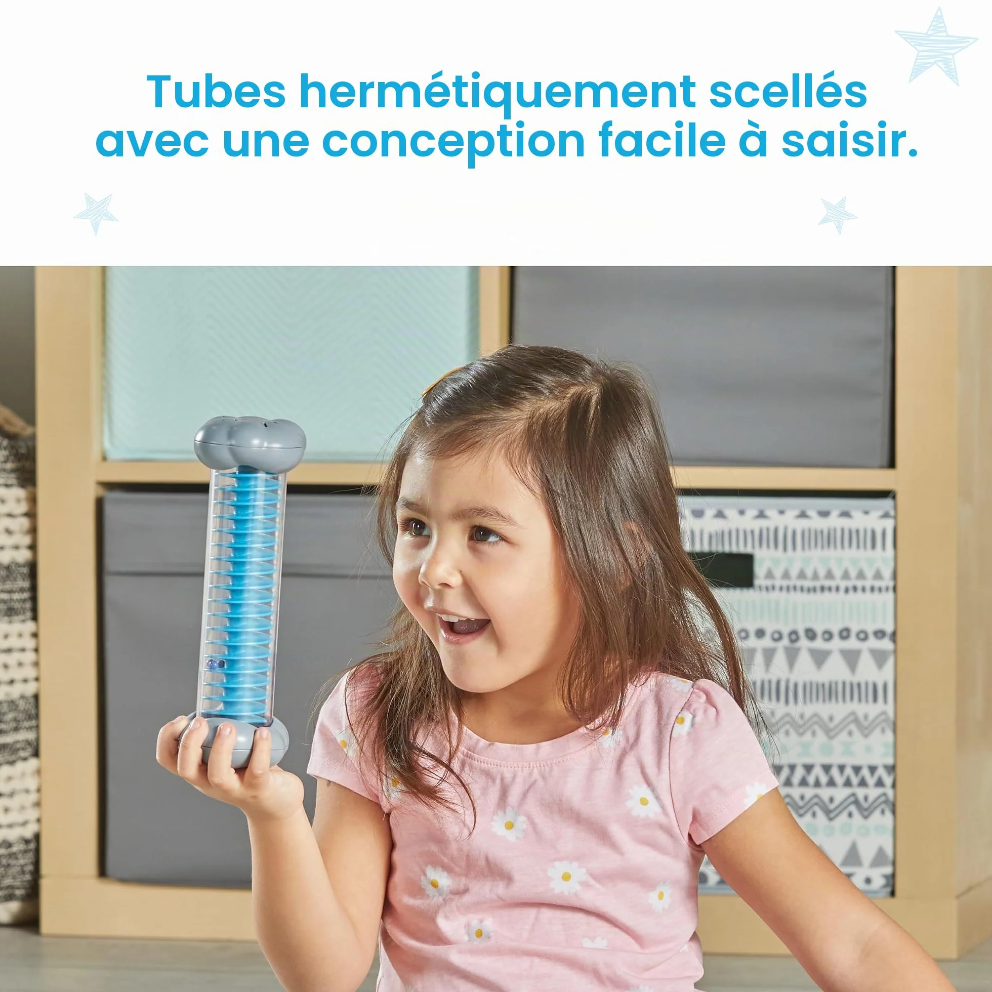 Learning Resources Tubes sensoriels Les Sons de la météo, Jouets Mixtes, 3 Sons, dès 3 Ans
