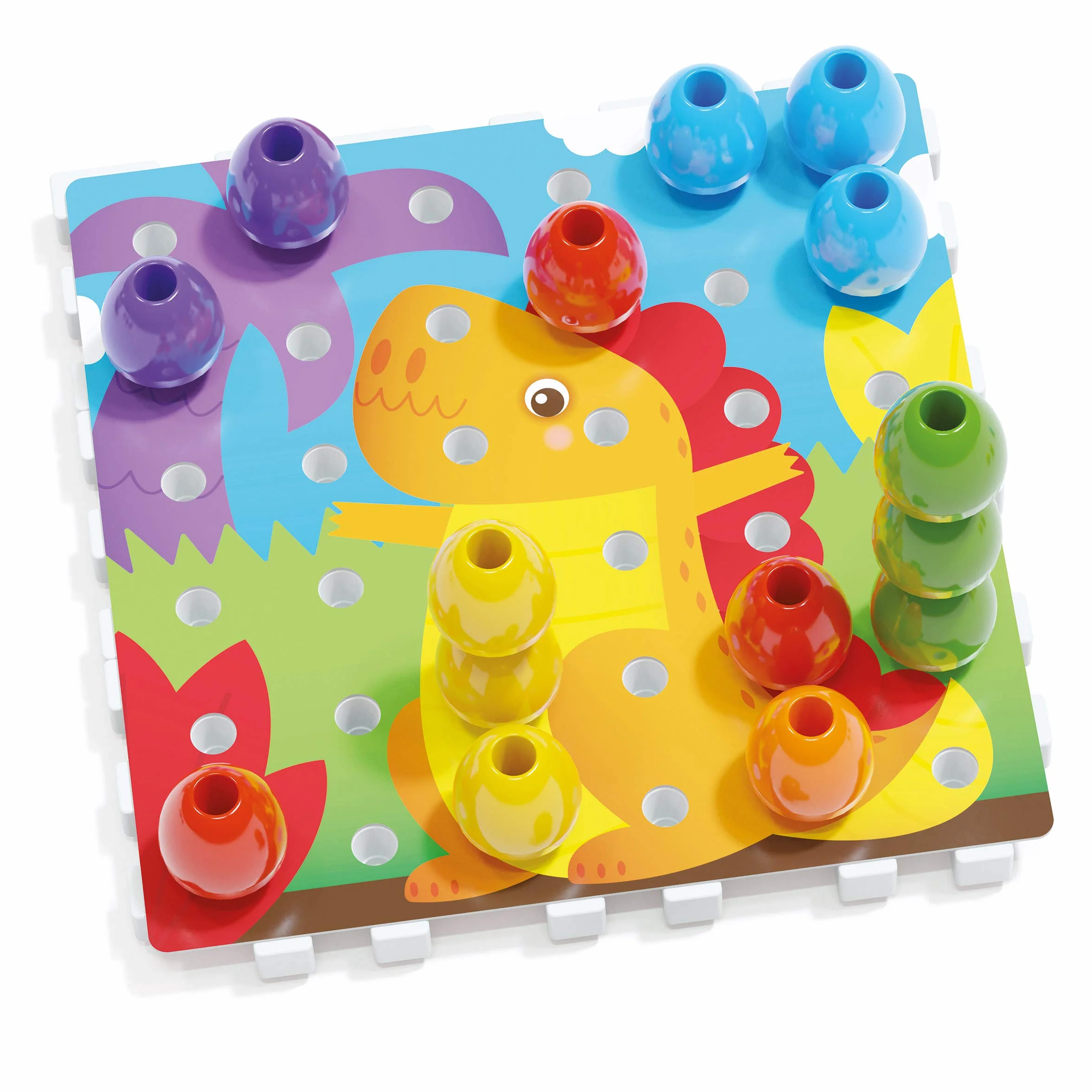 Quercetti Jumbo Peggy 45 pcs Jeux de Construction Mosaique Enfant 2 Ans + Motricité Fine Made in Italy