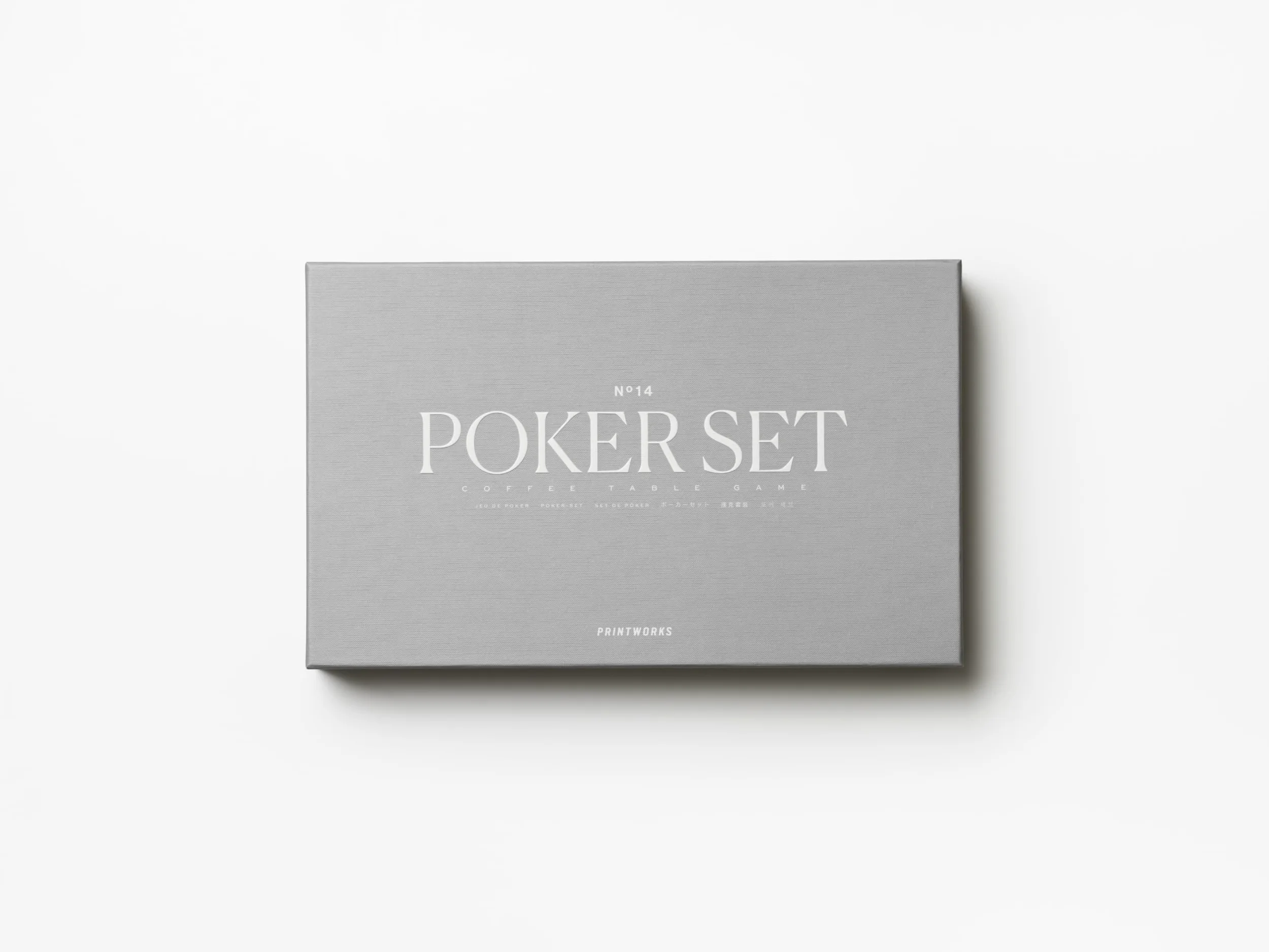 PrintWorks Ensemble de Poker Classique – Comprend des jetons, des Cartes à Jouer, Un étui de Rangement et des Instructions multilingues, Un Jeu de Table élégant pour Adultes et décoration d'intérieur