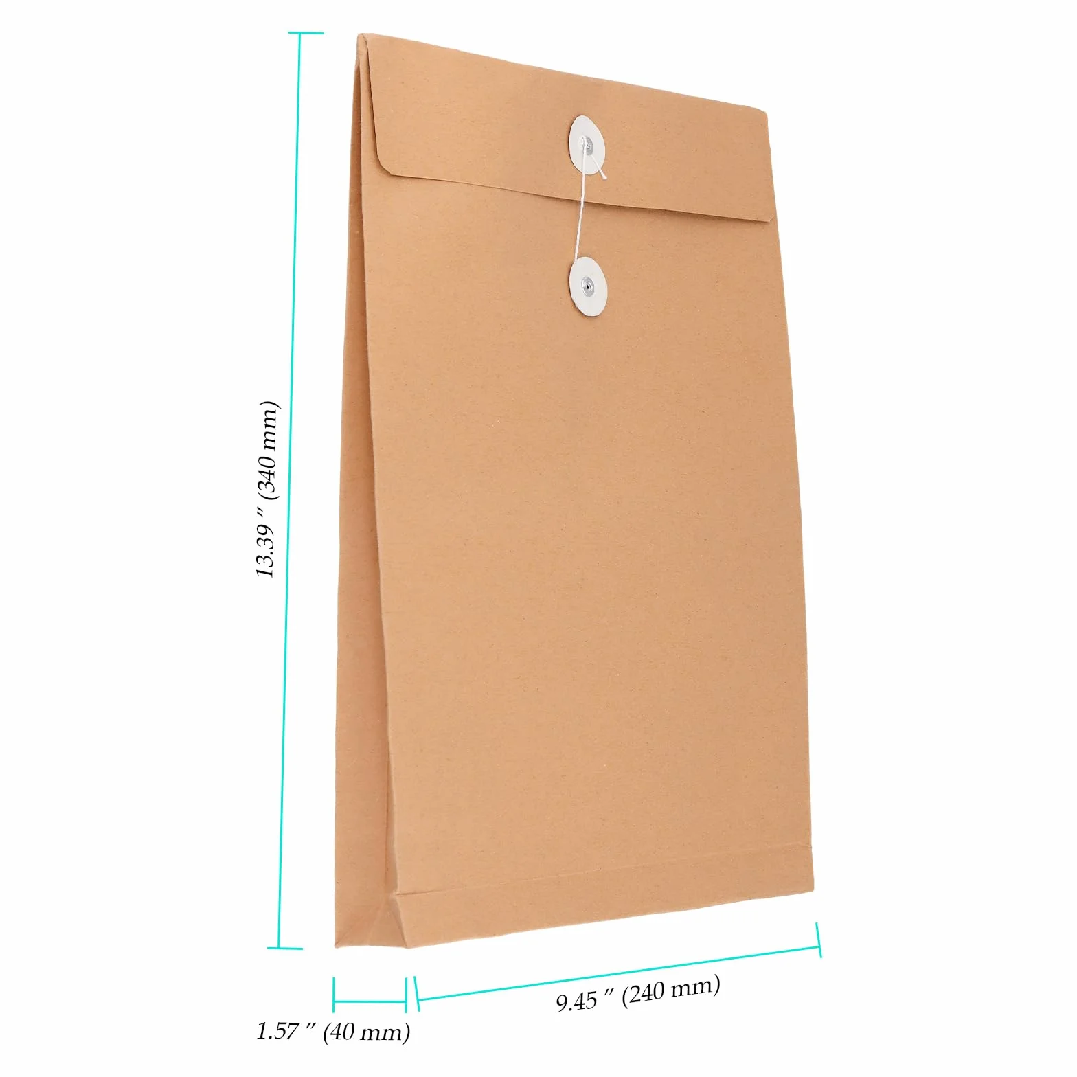 Enveloppes en papier kraft 23,9 x 33,5 cm extensibles avec ficelle lot de 50