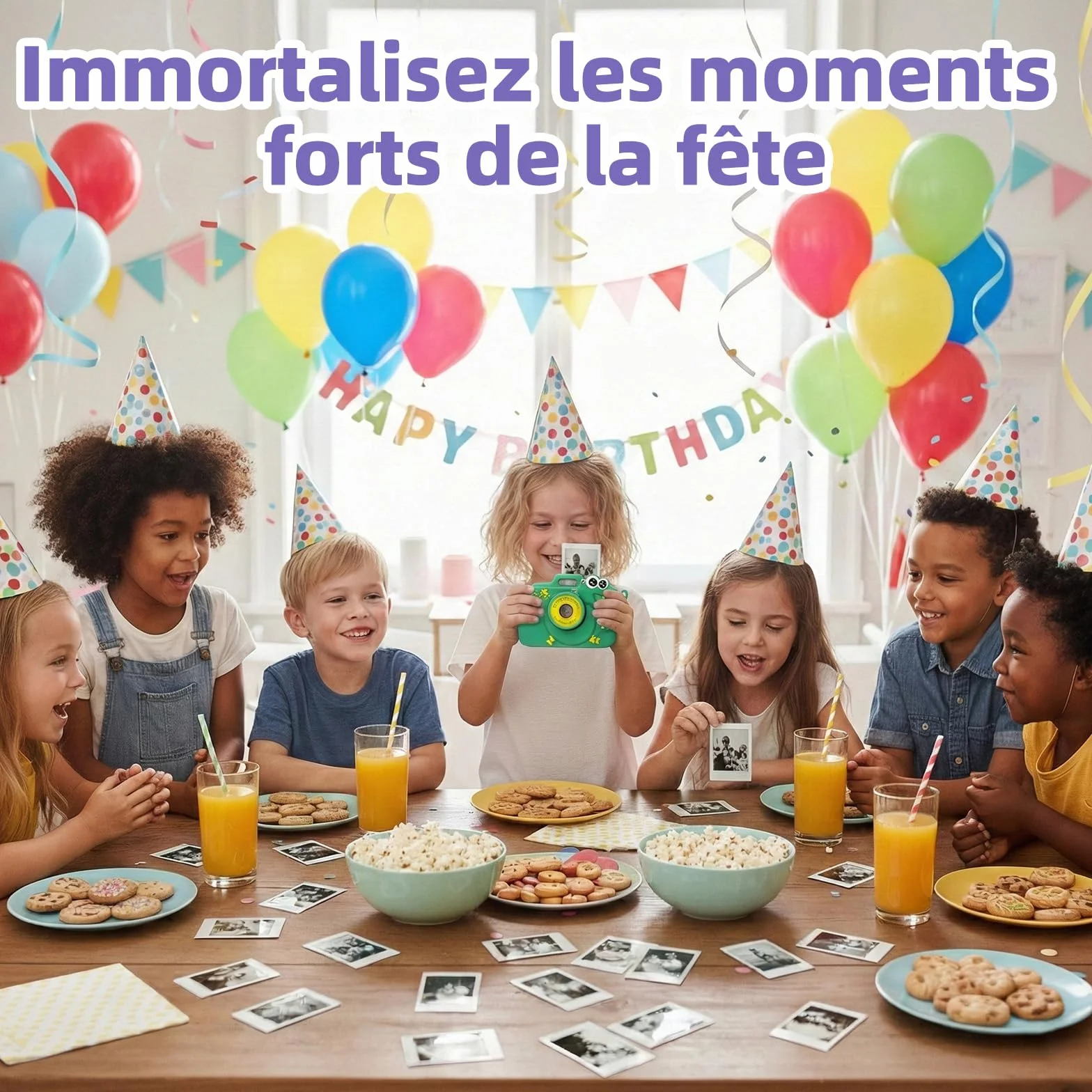 Papier Thermique 57mm x 25mm 20 Rouleaux pour Imprimante Photo Enfant