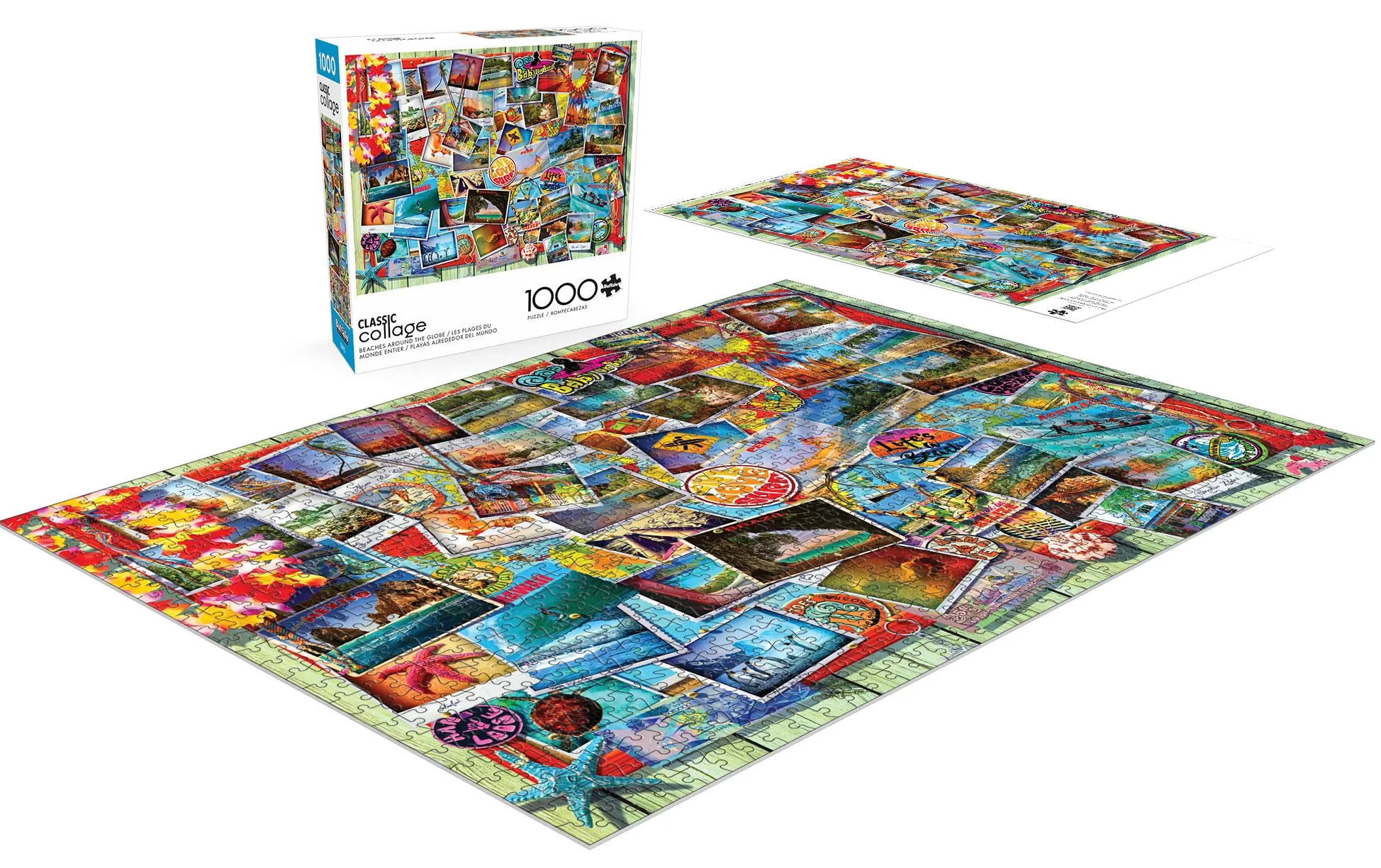 Buffalo Games - Garry Walton – Plages Autour du Globe – Puzzle de 1000 pièces pour Adultes – Puzzle Stimulant Parfait pour Les soirées de Jeu – La Taille du Puzzle Fini est de 68 x 50 cm