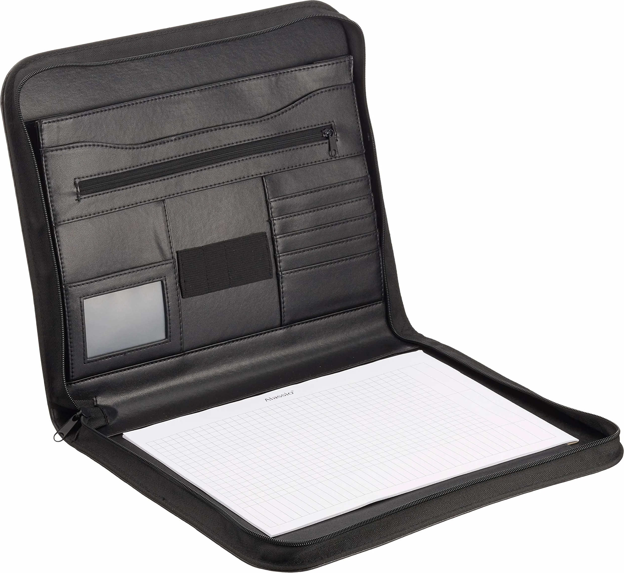 Alassio Vernazza 30142 Porte-documents en similicuir Noir 36 x 29 x 5 cm