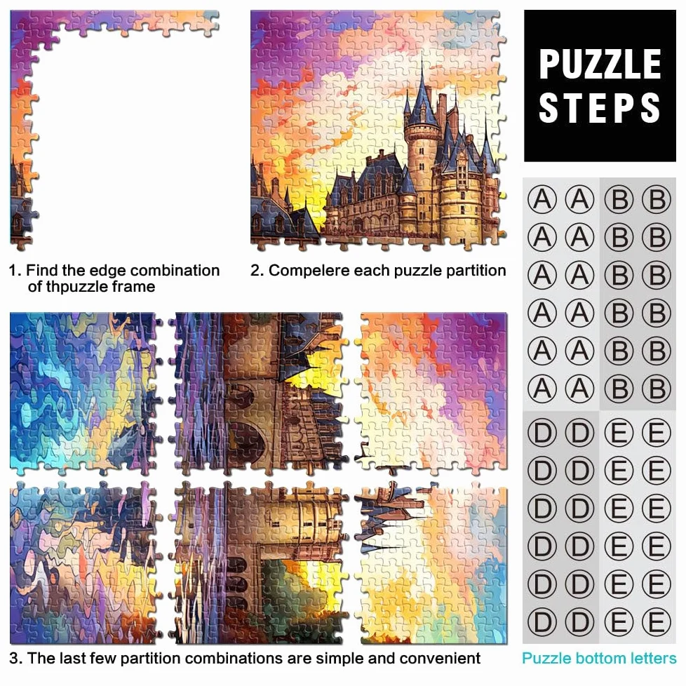 Puzzles 2000 pièces pour Adultes Châteaux de la Loire Jouets éducatifs et éducatifs Collection Artistes, Beaux-Arts 70 x 100 cm pour Adolescents de 14 Ans et Plus