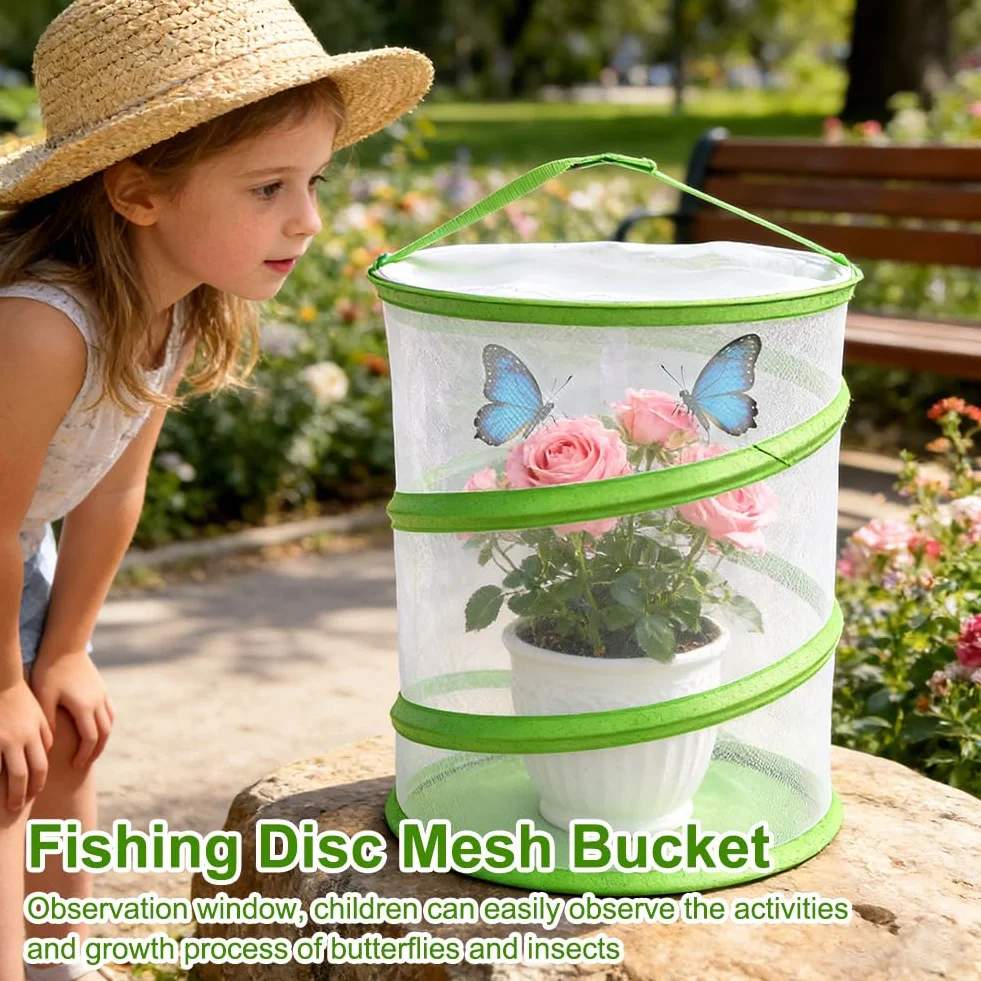 RANJIMA Cage pour insectes et papillons - Design pop-up Pliable En filet - Plein air