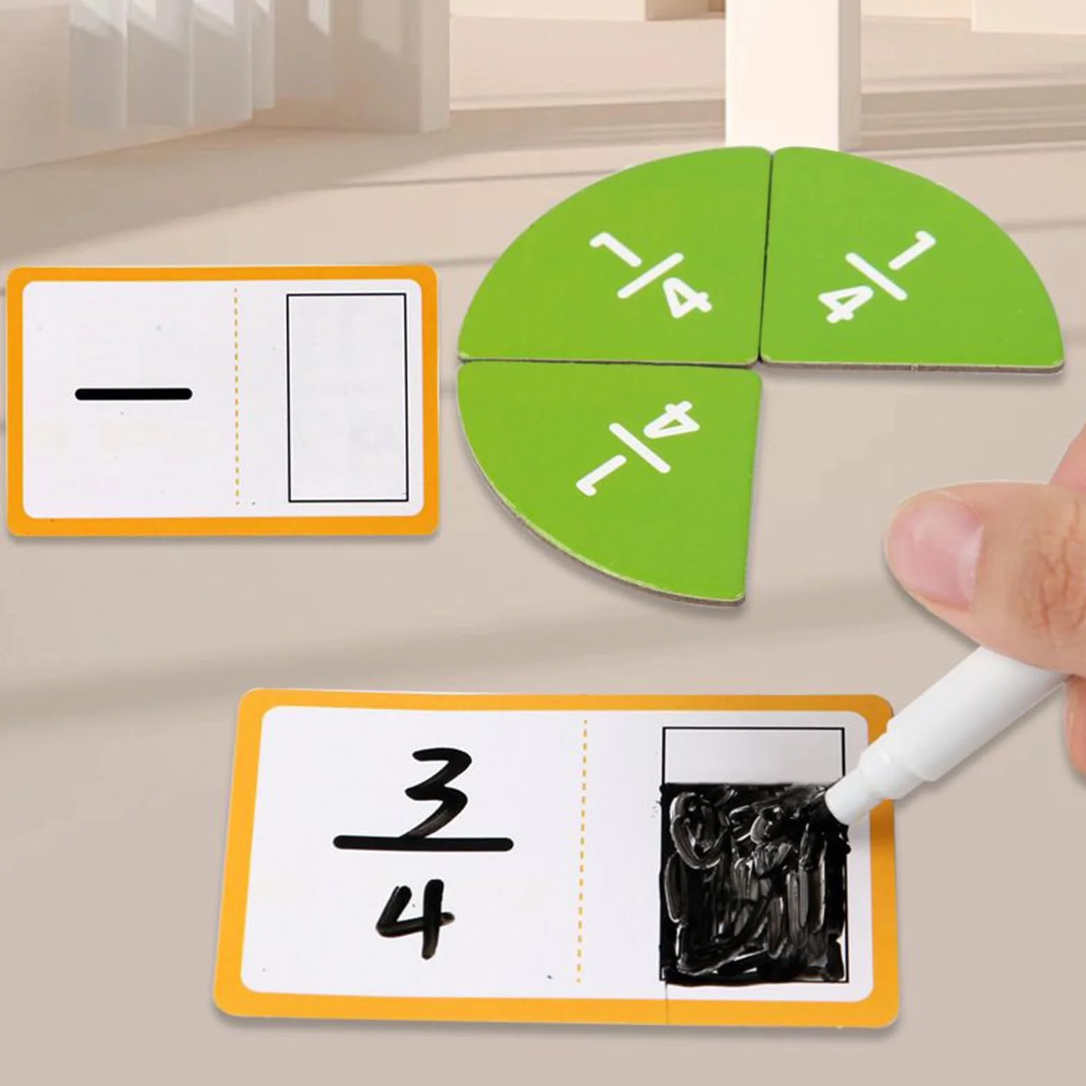Fractions magnétiques - Matériel de manipulation des fractions, Jeu éducatif pour enfants dès 3 ans