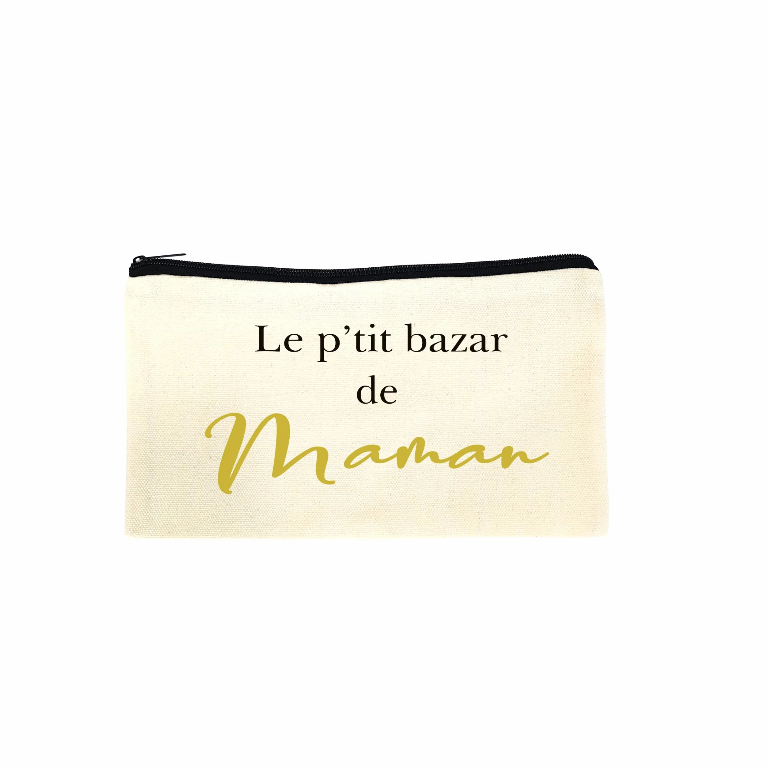 Pochette de maquillage en toile à fermeture éclaire personnalisée sac de voyage cadeau