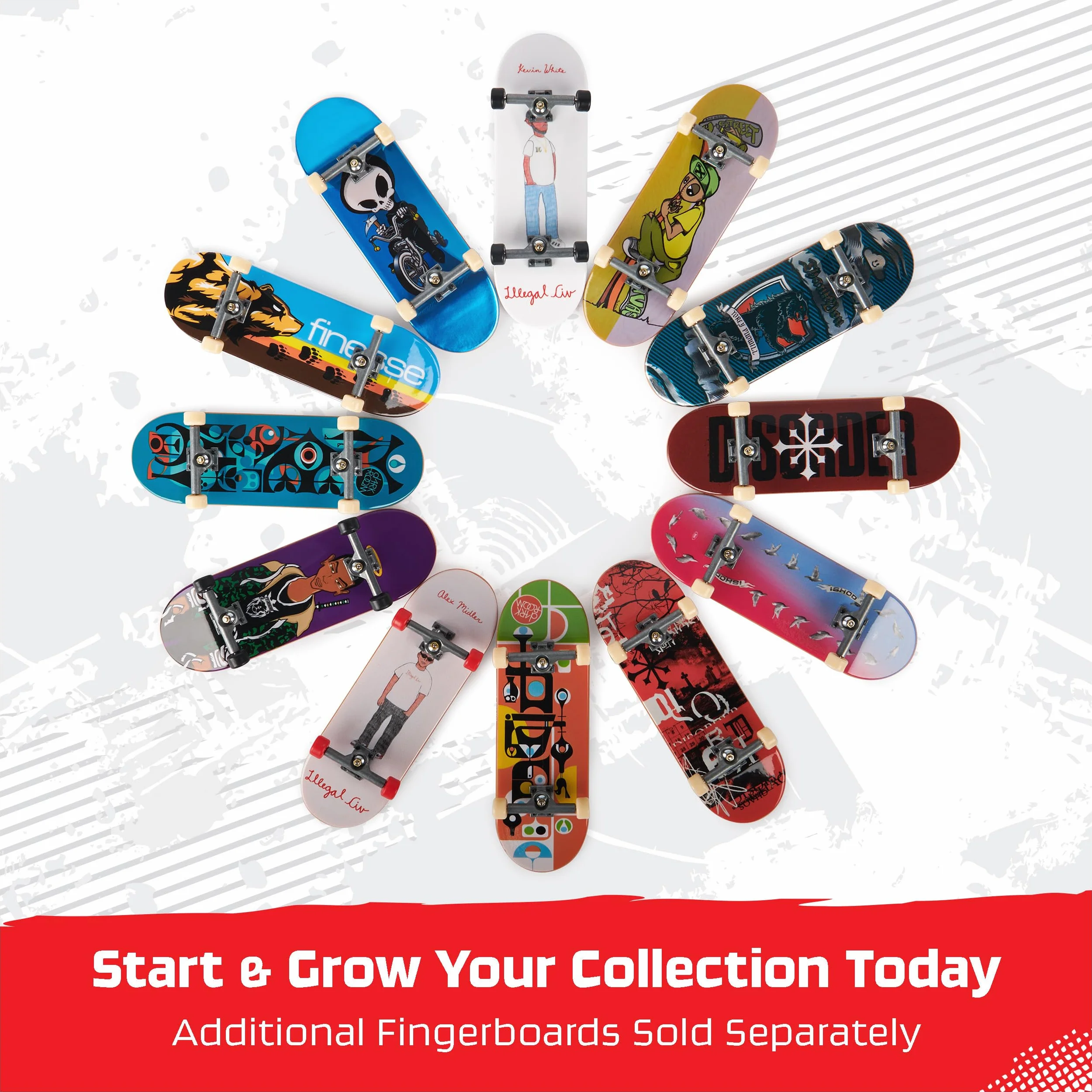 Tech Deck Godzilla Sk8shop Touche Bonus Pack Mini Skateboards à Collectionner Personnalisables Jouets Enfants 6 Ans