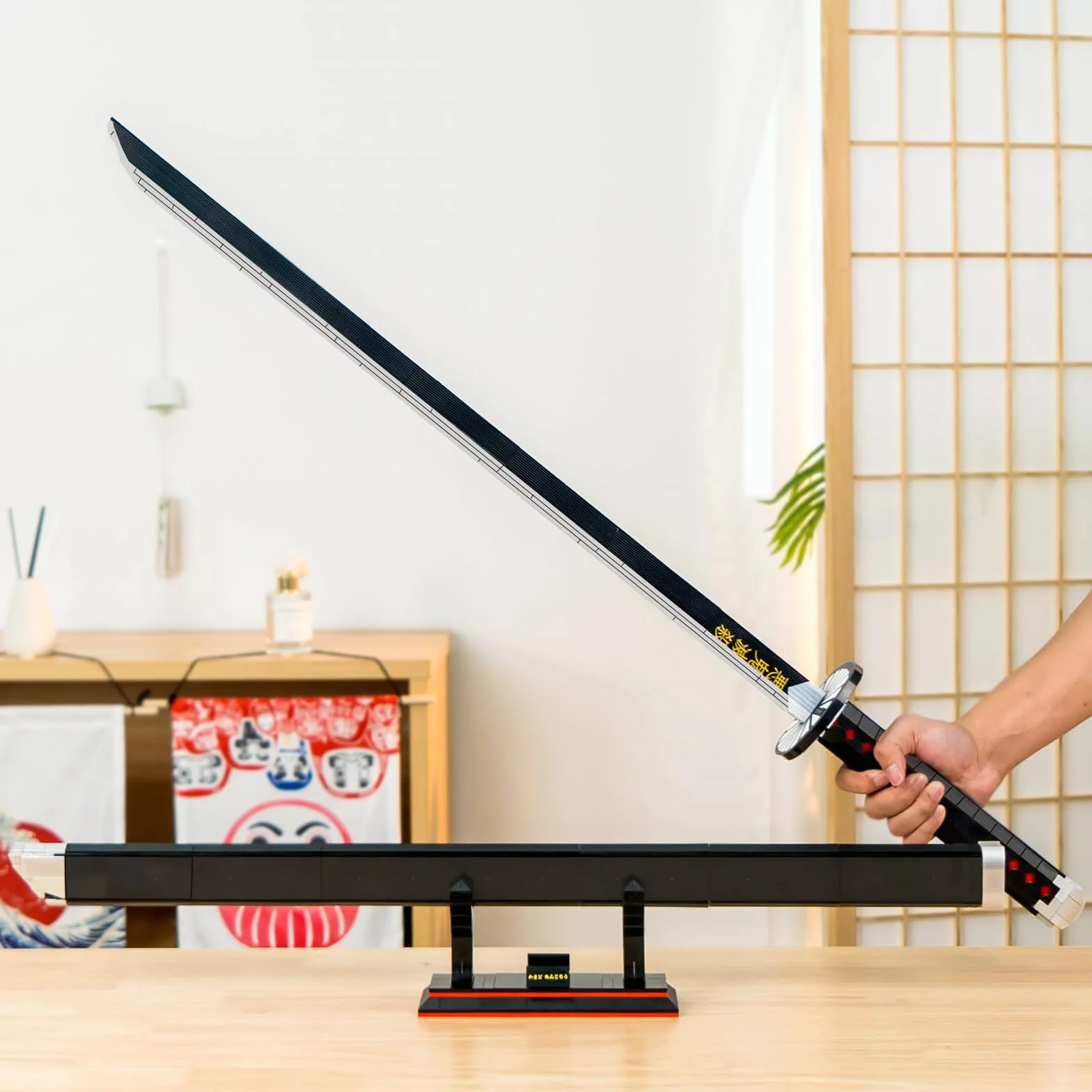 QLT Ideas Katana cosplay Tanjiro Kamado Demon Slayer briques 771 pièces fourreau support