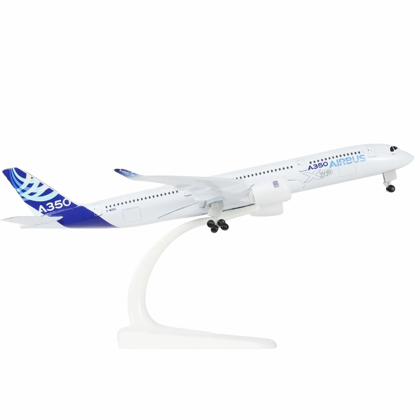 Modèle d'avion A350-900 1/300 en métal moussé, alliage entier 7,8 pouces